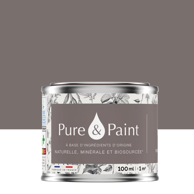 Peinture mur, boiserie vison velours PURE & PAINT , 0.1L