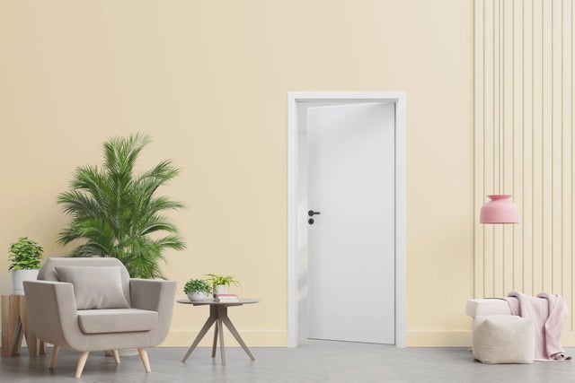 Porta interna a battente Ghost in MDF colore bianco, L 70 x H 210 cm, apertura reversibile