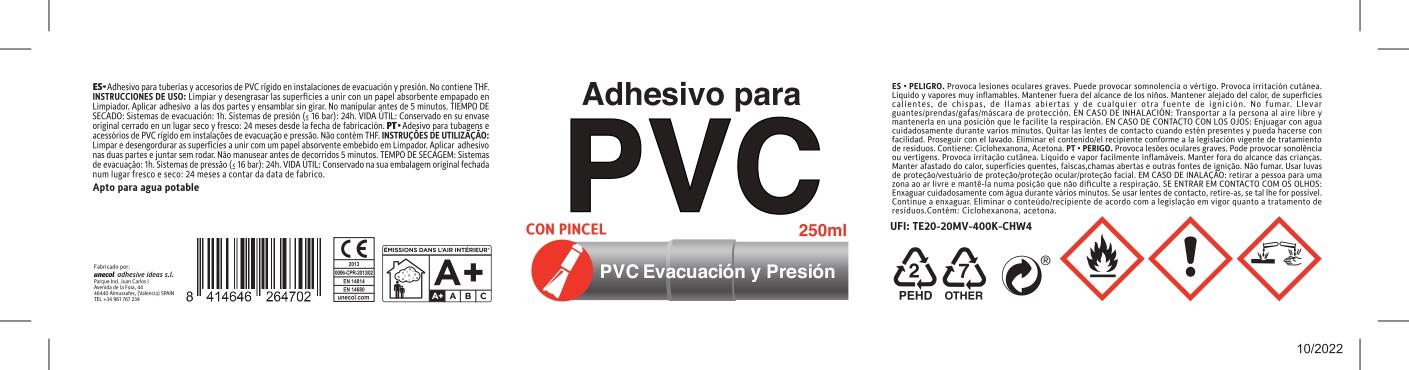 Cola PVC para tubo sem THF 25ML incolor Unecol - 3