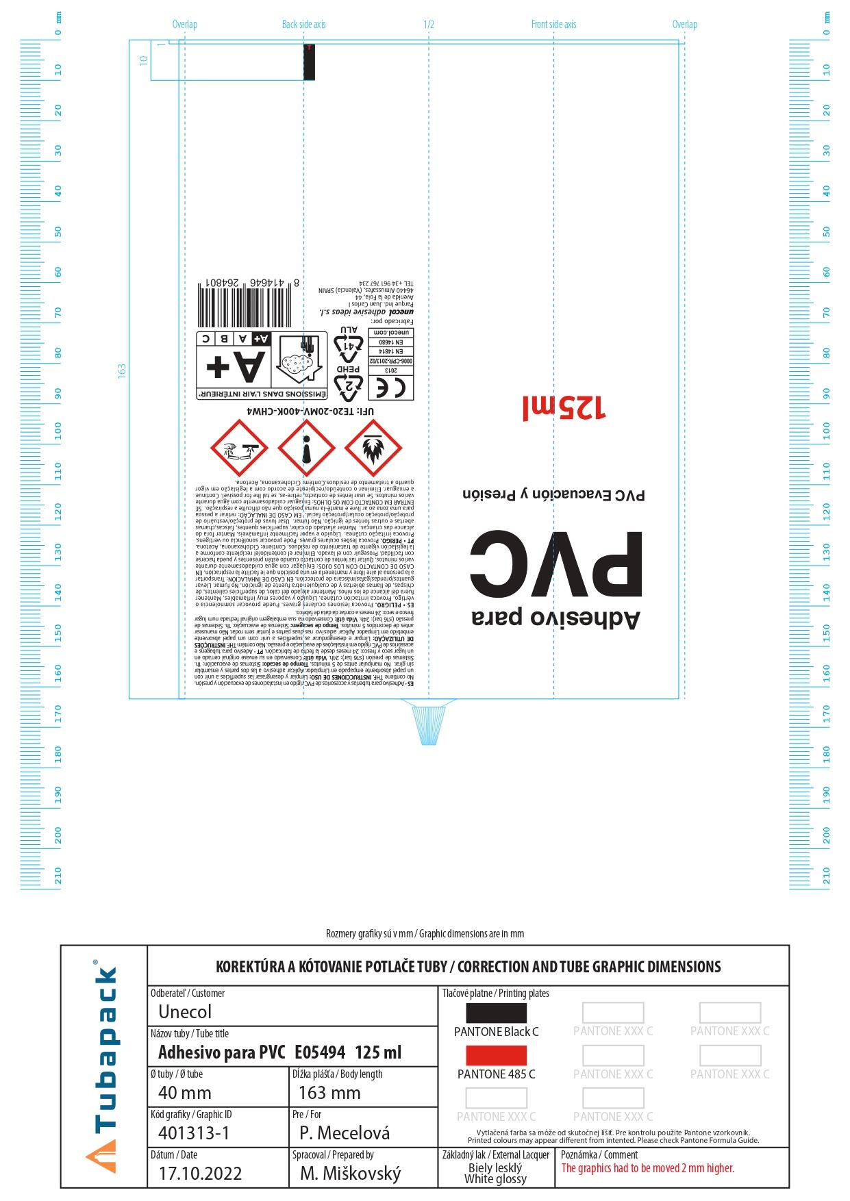 Cola PVC para tudo sem THF 125ml incolor Unecol - 2