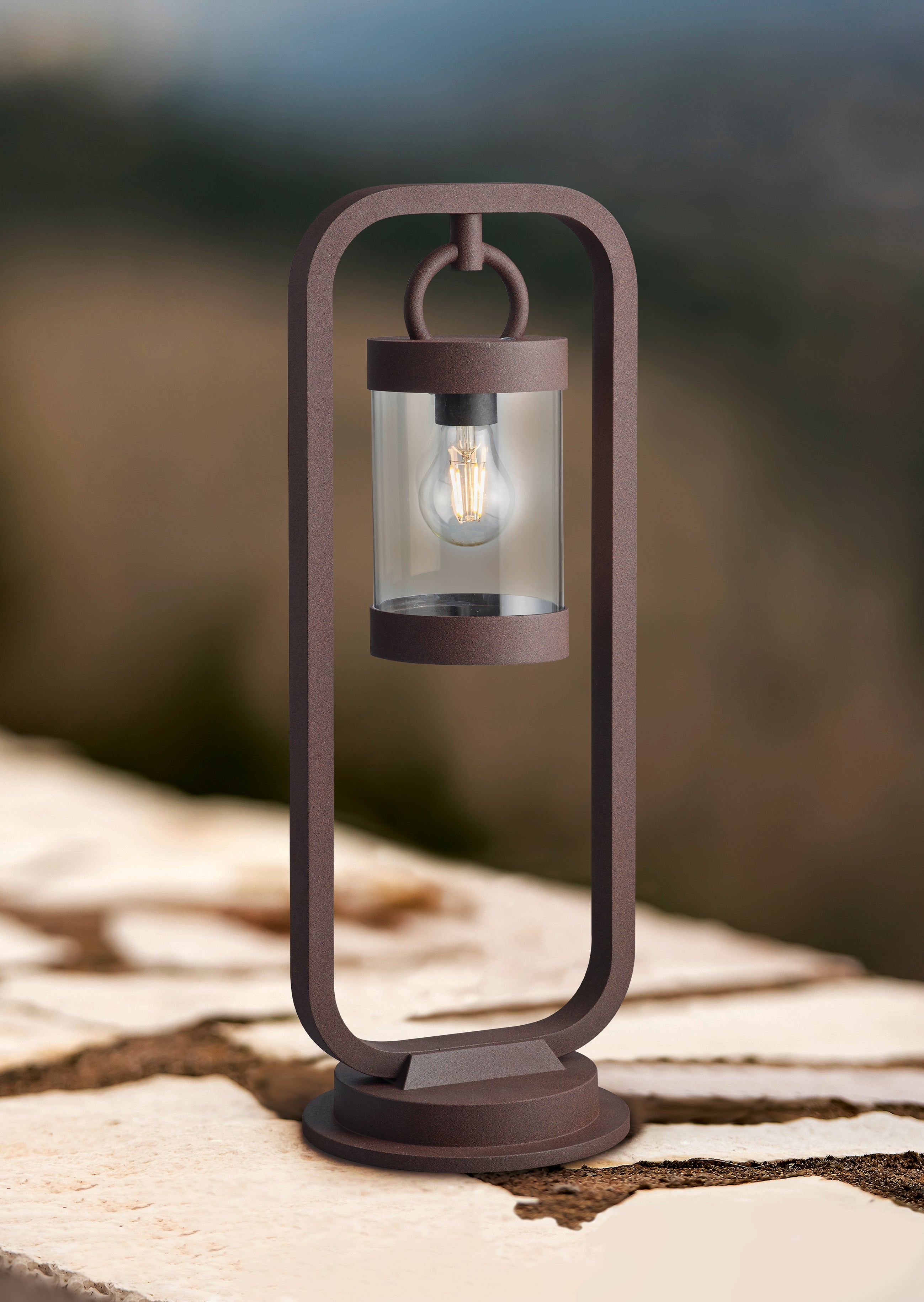 Candeeiro de exterior Sambesi IP44 E27 60cm 1 luz castanho - 3