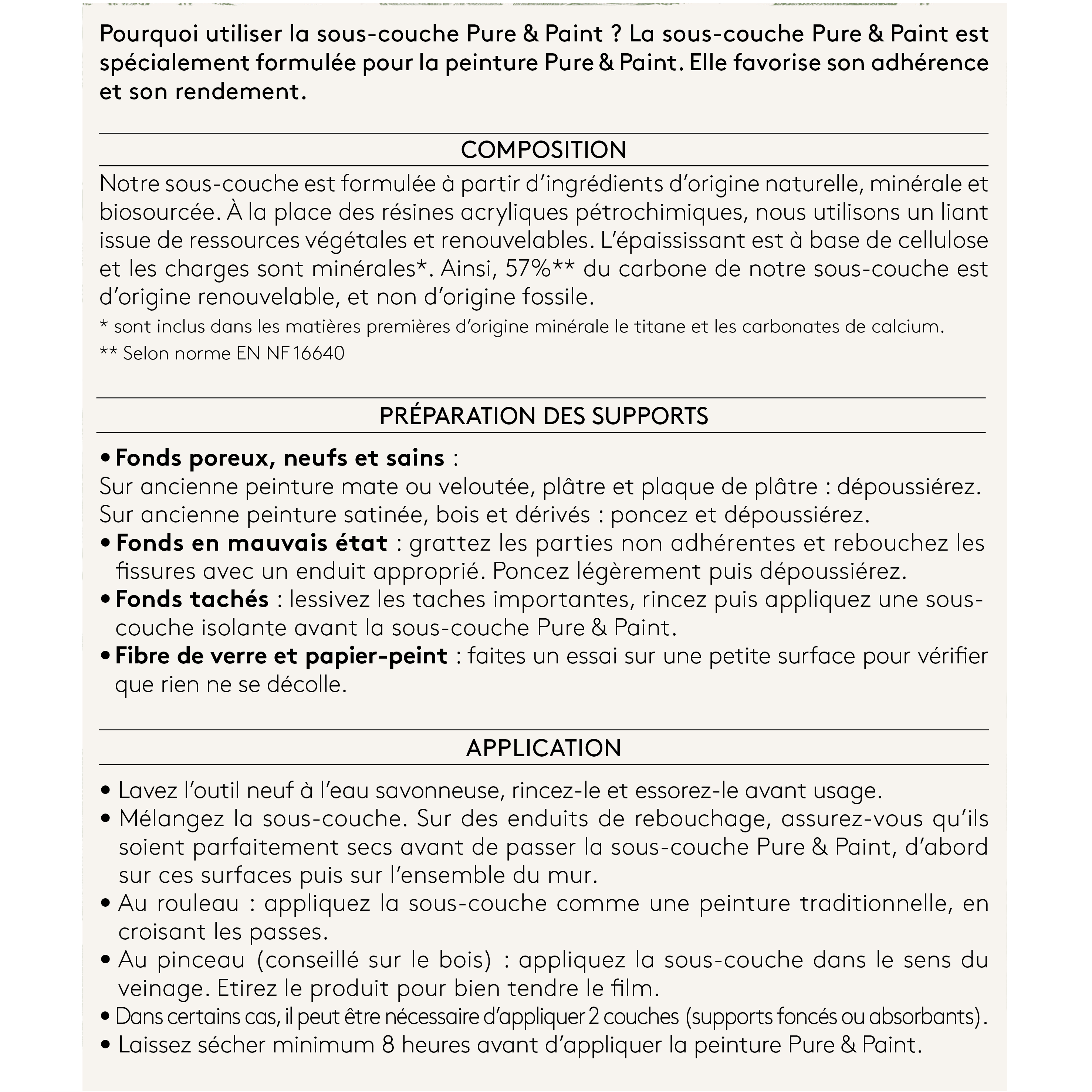 Sous-couche mur et plafond PURE & PAINT blanc 2.5 L - 2