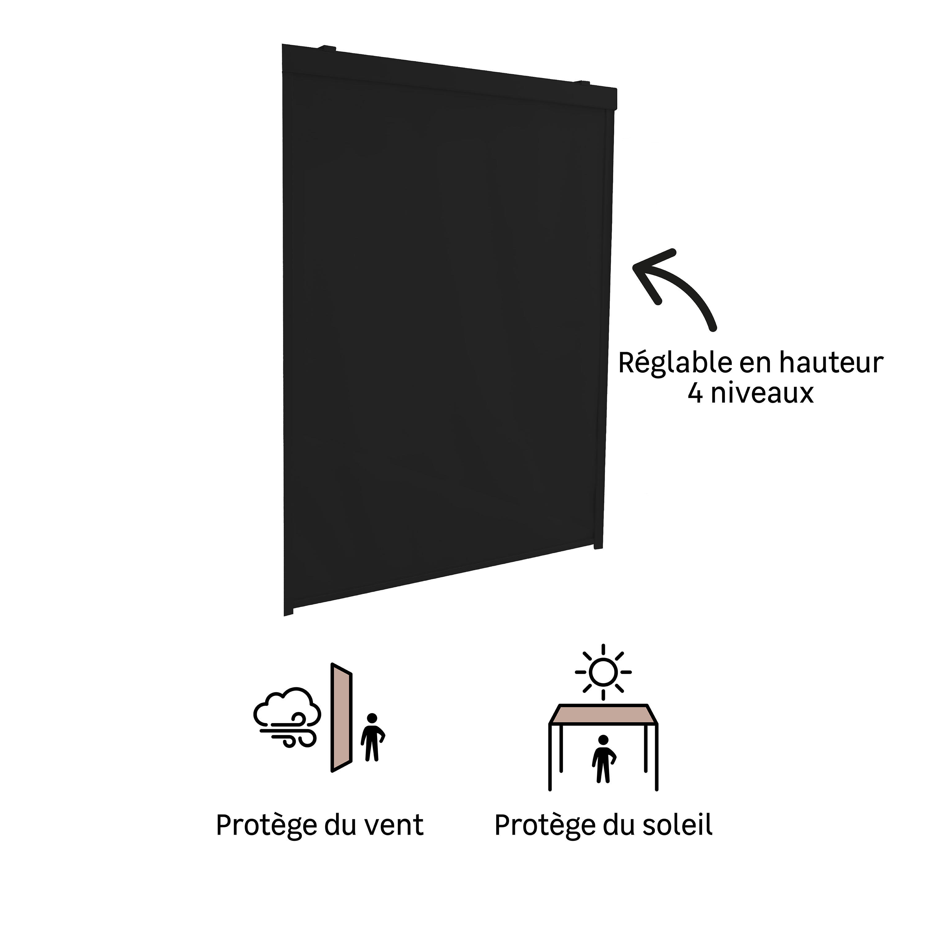 Store pour pergola aluminium gris foncé L. 175 x H. 210 cm NATERIAL Clima - 3