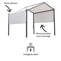 Tonnelle autoportant Cassy NATERIAL acier blanc, 9 m² | Leroy Merlin