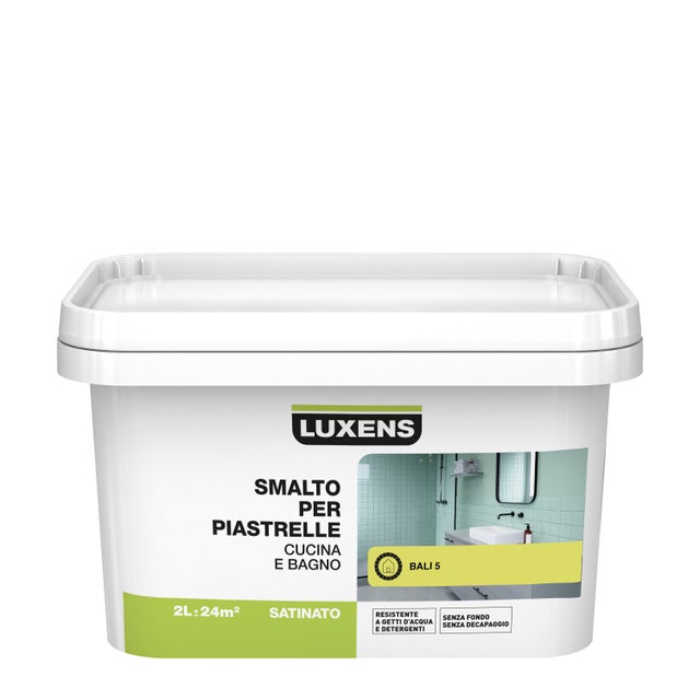 Smalto da interno per piastrelle, LUXENS per piastrelle verde bali satinato, 2 L