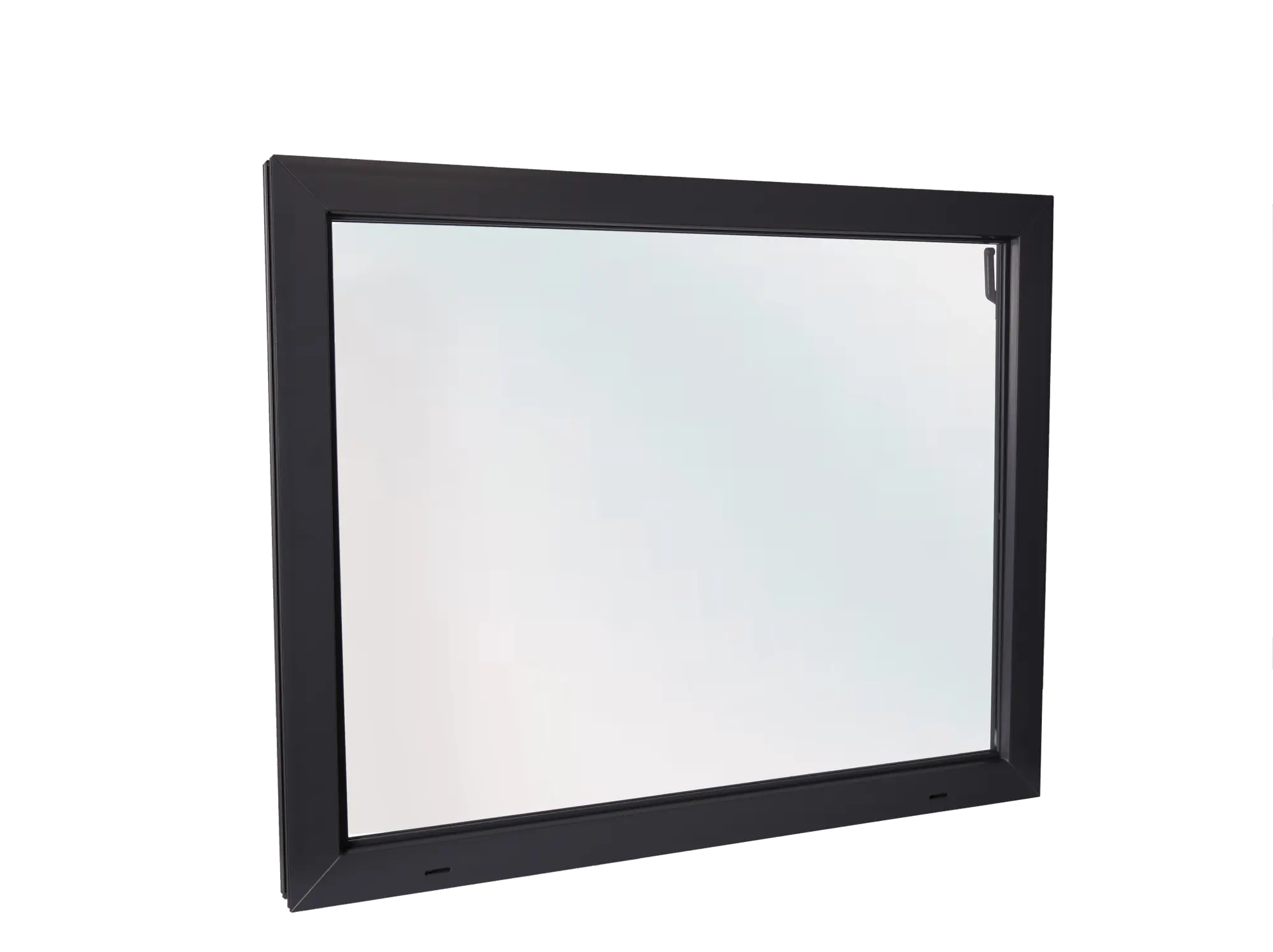 Okno PCV szyba pojedyńcza gospodarcze antracytowe 1000x800 mm uchylne do wewnątrz ACO KIPP
