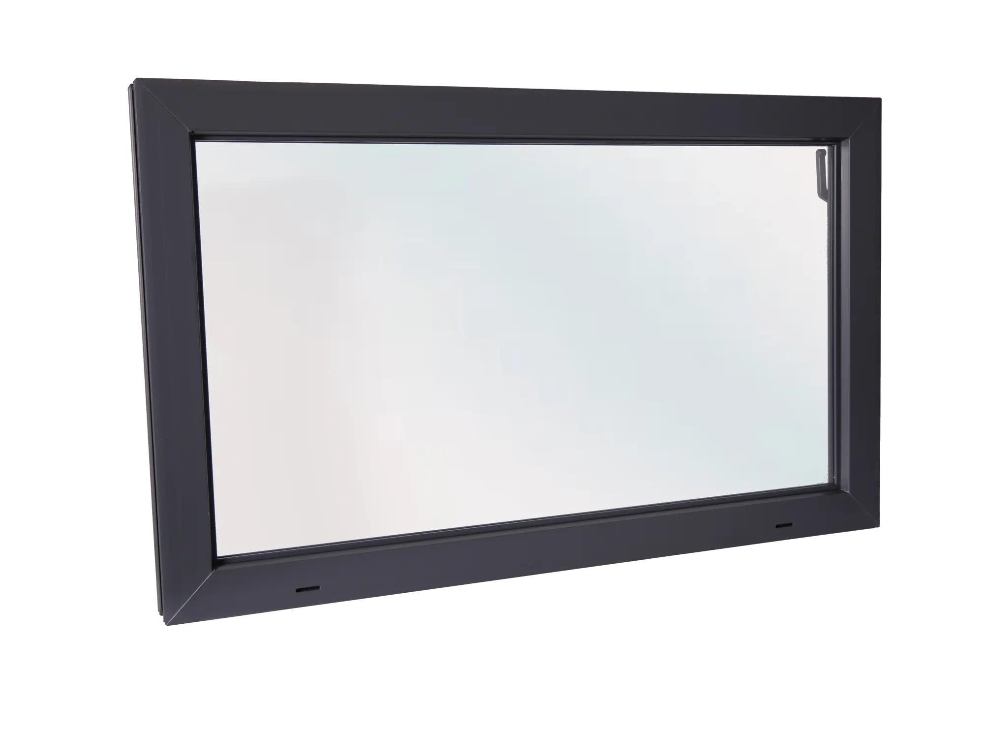Okno PCV szyba pojedyńcza gospodarcze antracytowe 1000x600 mm uchylne do wewnątrz ACO KIPP