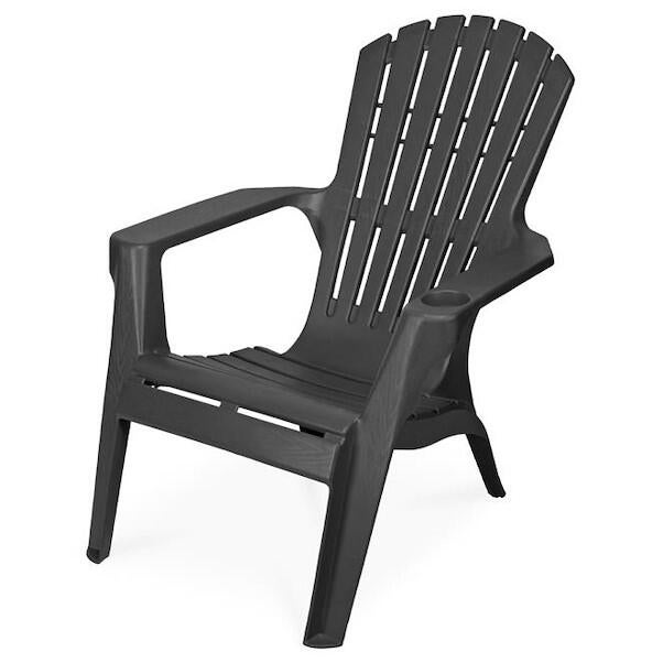 Cadeira de resina cinza Relax