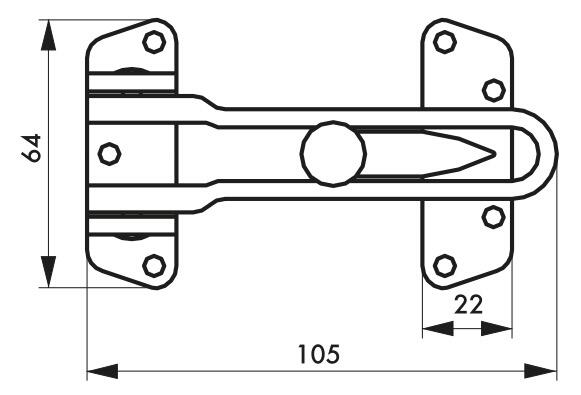 Entrebâilleur de porte barre THIRARD laiton doré - 4