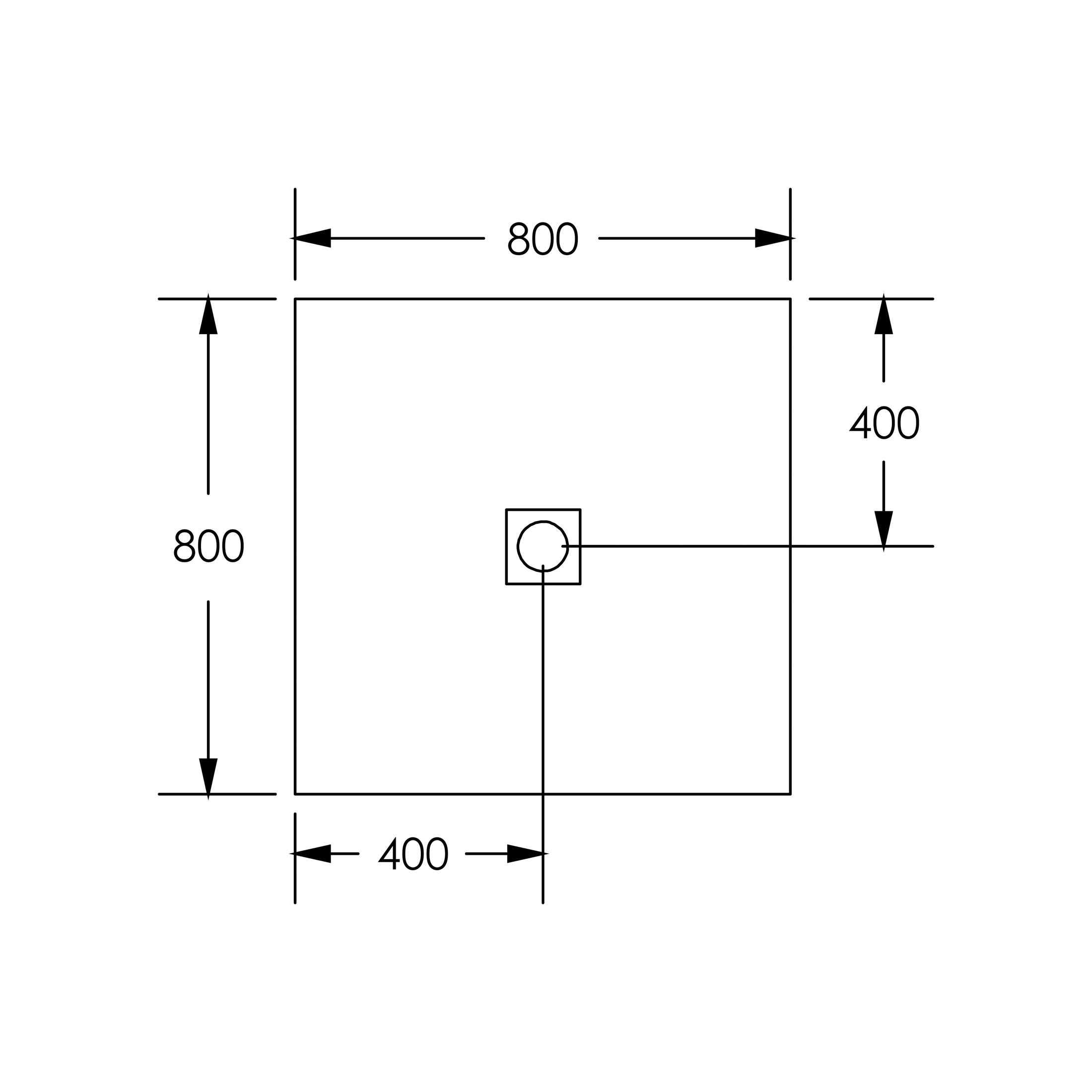 Base de duche 80x80 cm branco Rubi - 2
