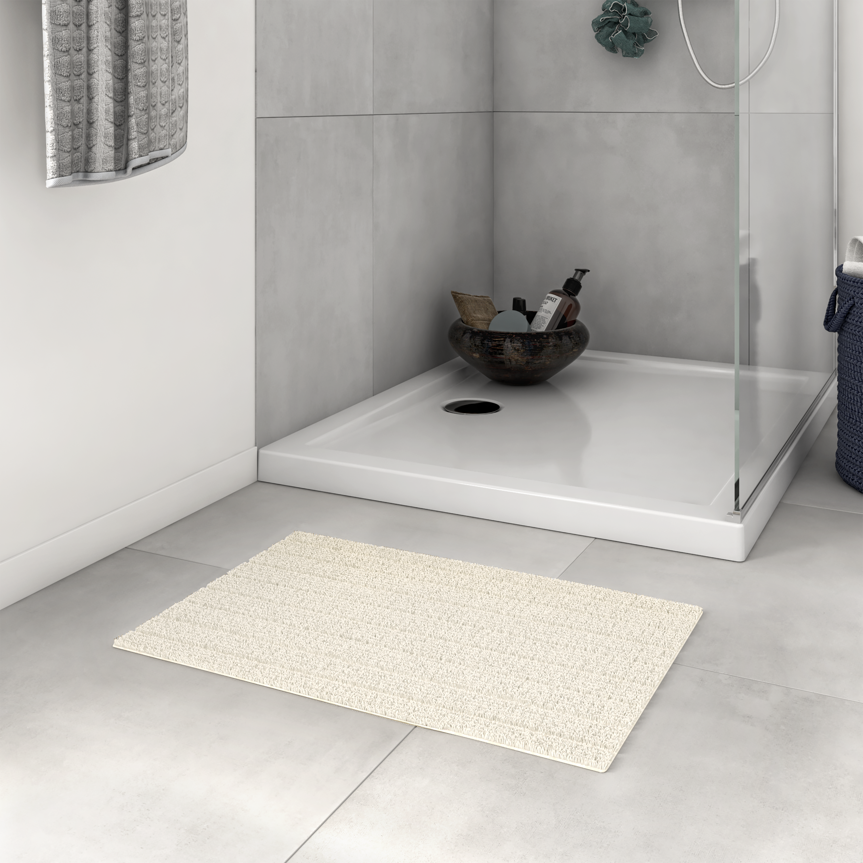 Tapete de casa de banho 40x60 cm bege Sensea Essential - 9