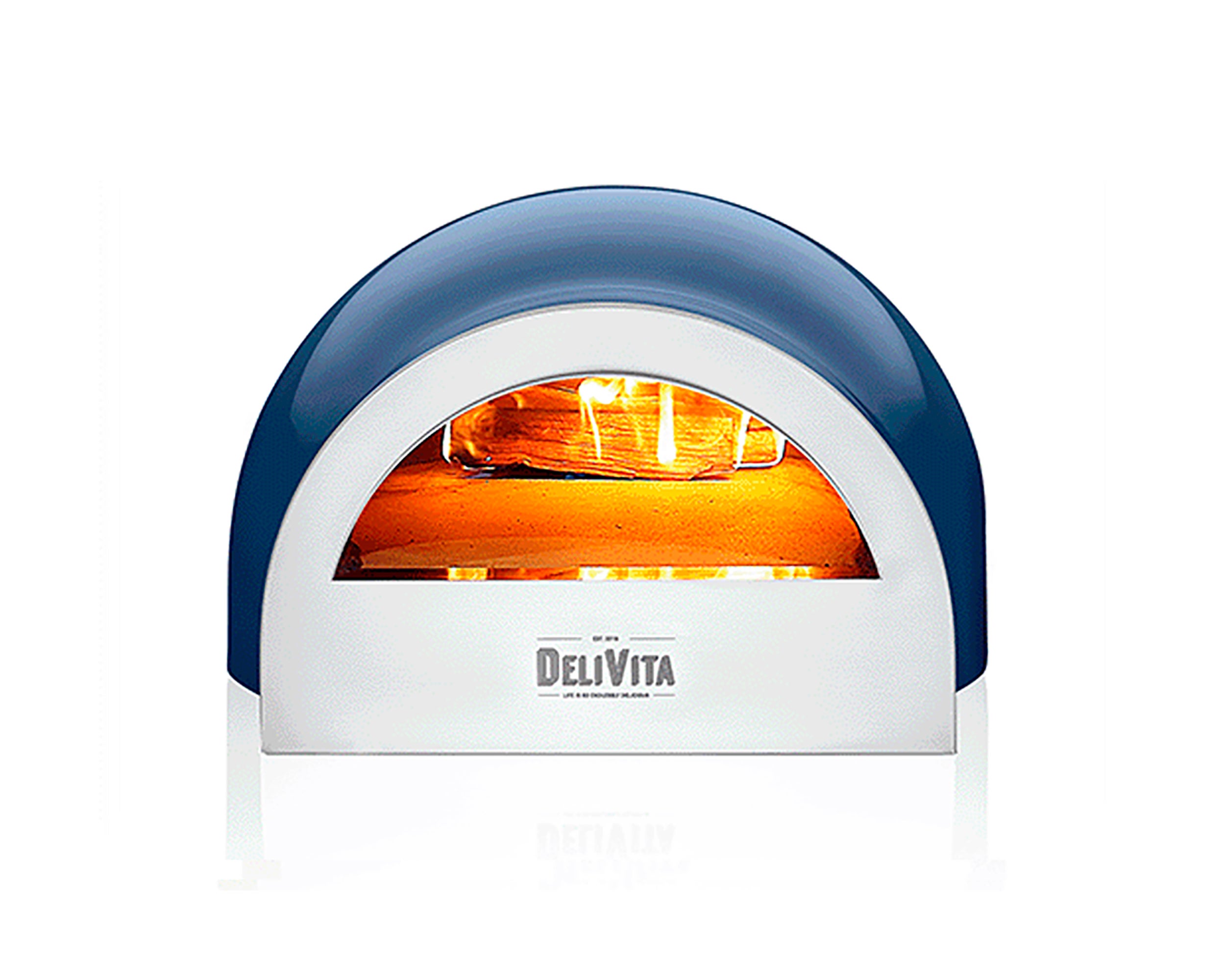 Horno de exterior de leña para pizza delivita de acero de 65 cm de ø