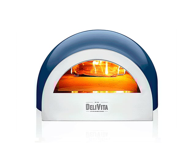Horno de exterior de leña para pizza Delivita de acero de 65 cm de Ø