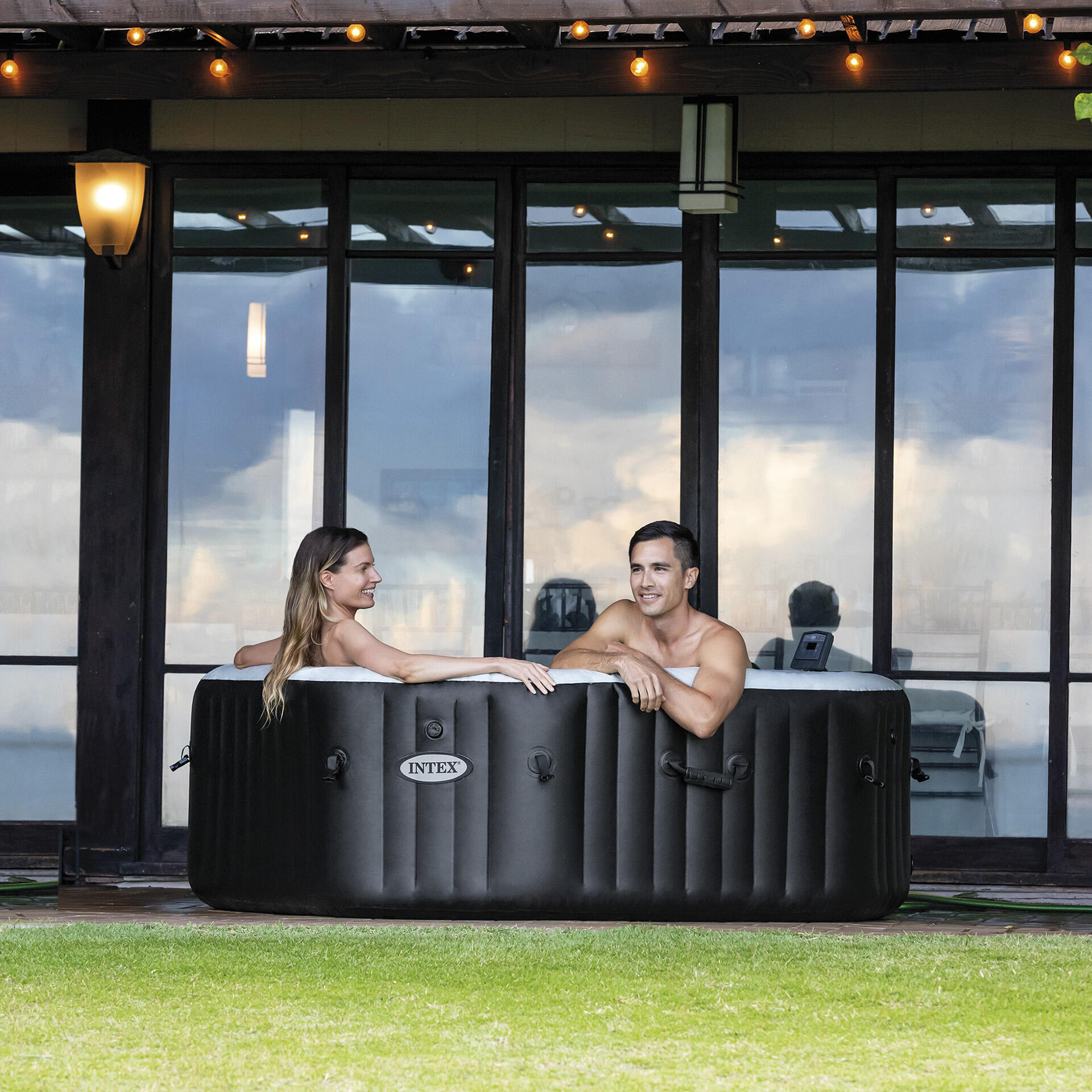 Pure Spa gonflable INTEX Carbone octogonal 4 places - 4