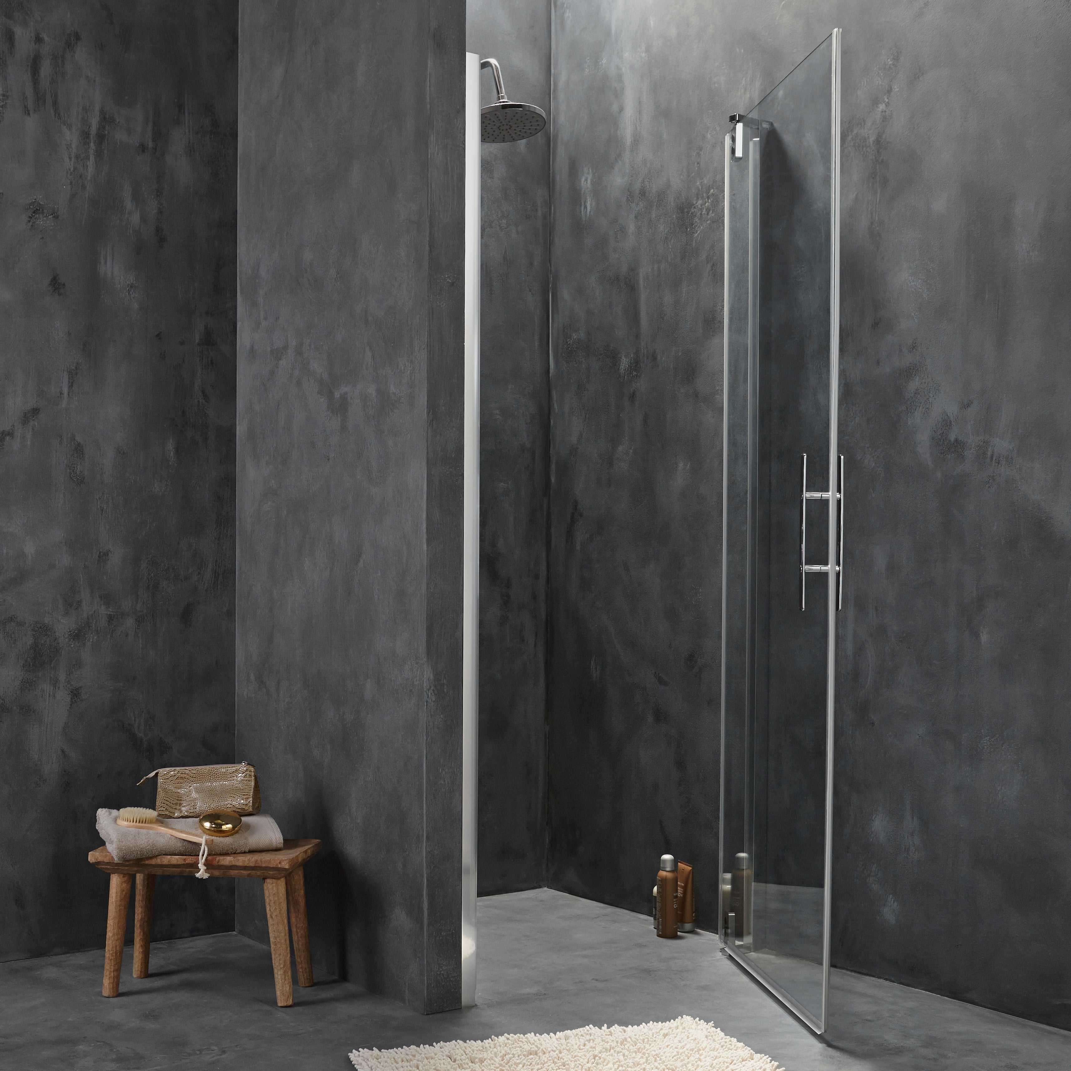 Porte de douche pivotante produit sans finition 80 cm, Adena - 4