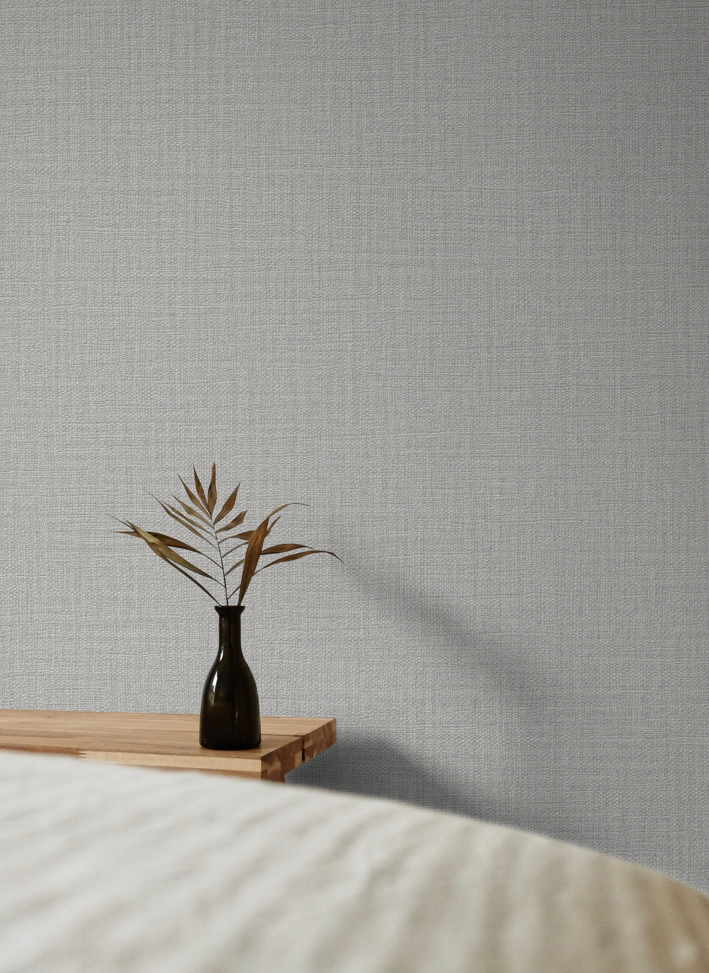 Papier peint vinyle Textile nacré gris smoke - 2