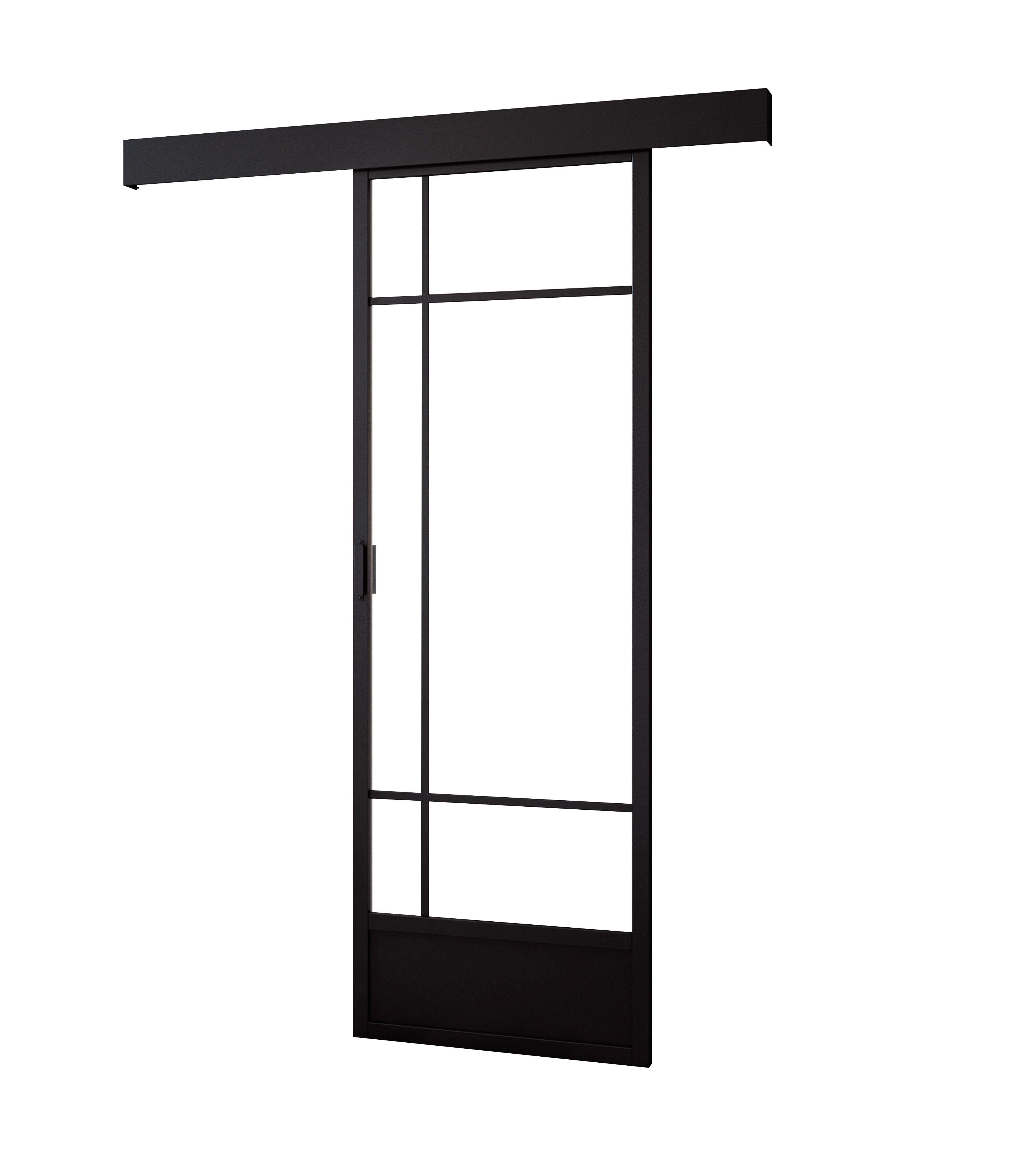 Porte coulissante vitrée Emma, H.204 x l.73 cm - 2