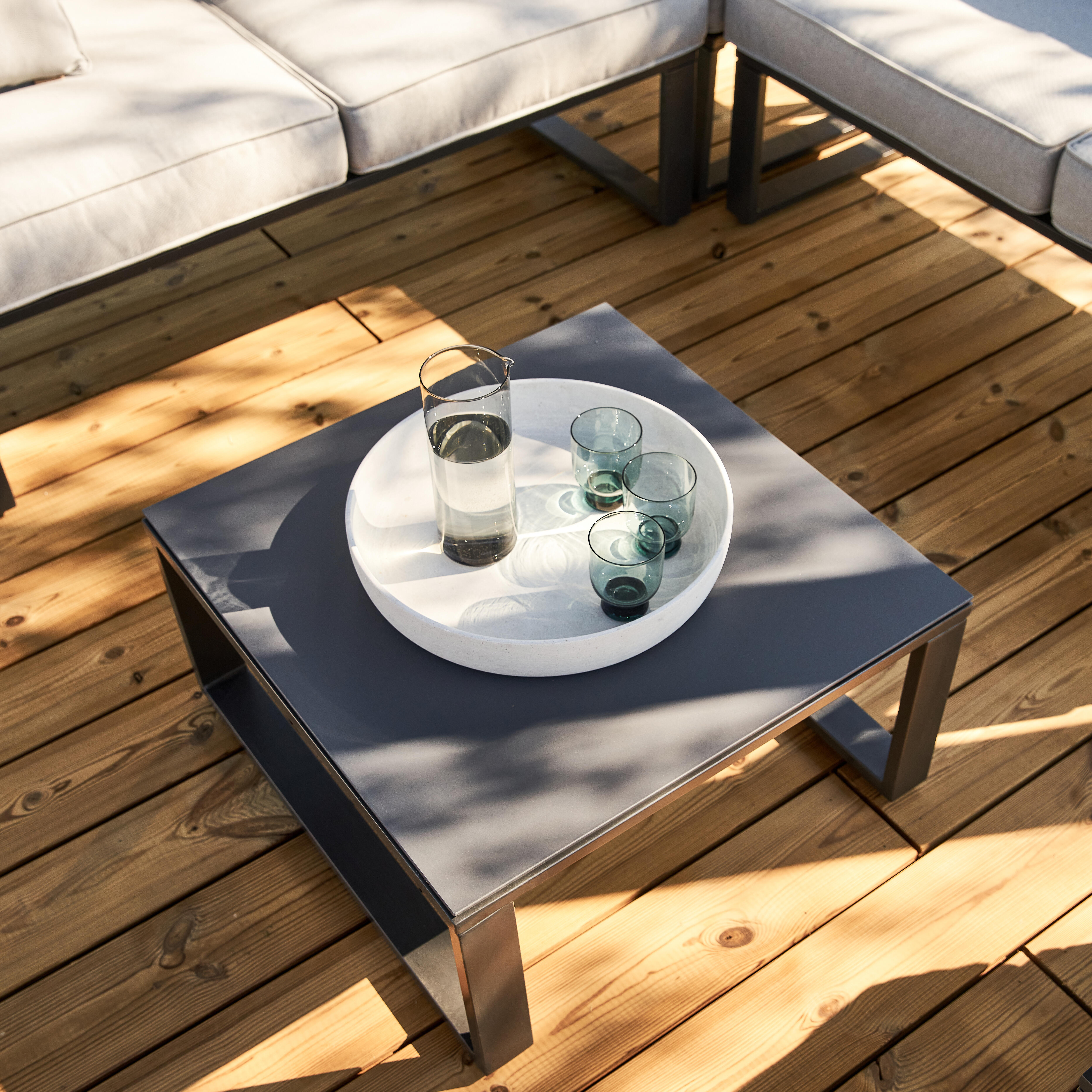 Salon de jardin d'angle Odyssea gris NATERIAL, 7 personnes - 5