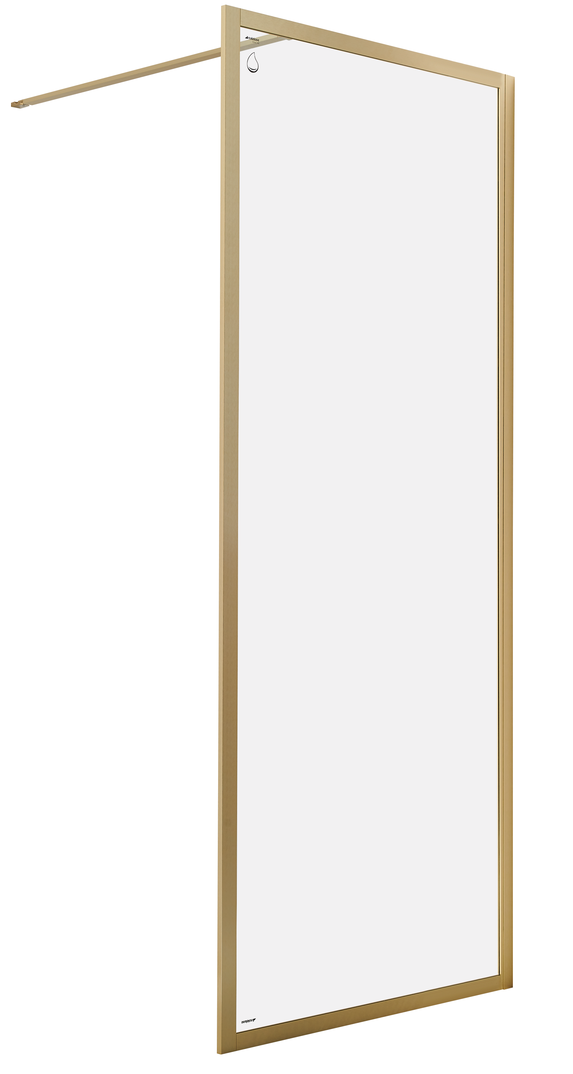 Kabina Walk-in Contour 88x200 transparentna profil złoty szczotkowany Sealskin