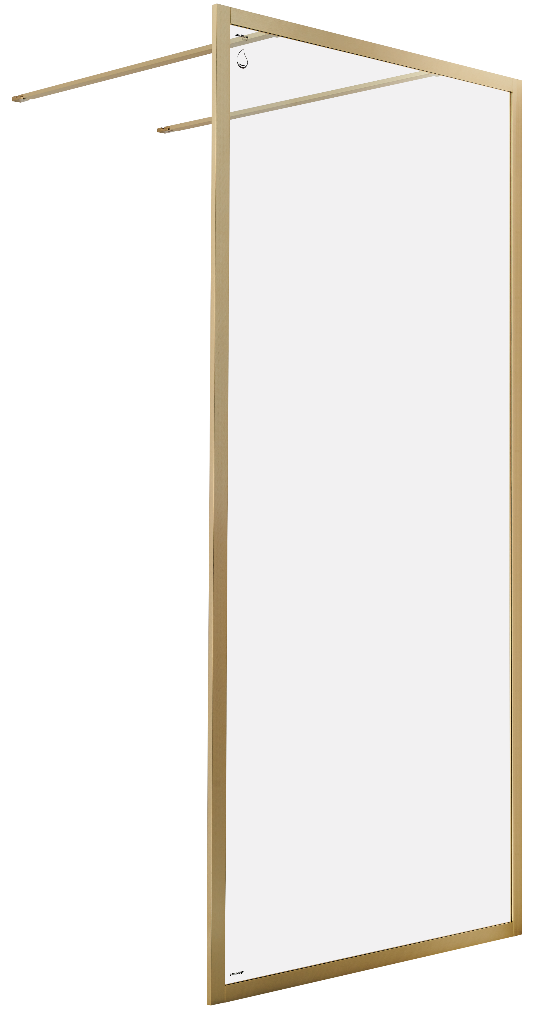 Kabina Walk-in Contour 98x200 transparentna profil złoty szczotkowany Sealskin