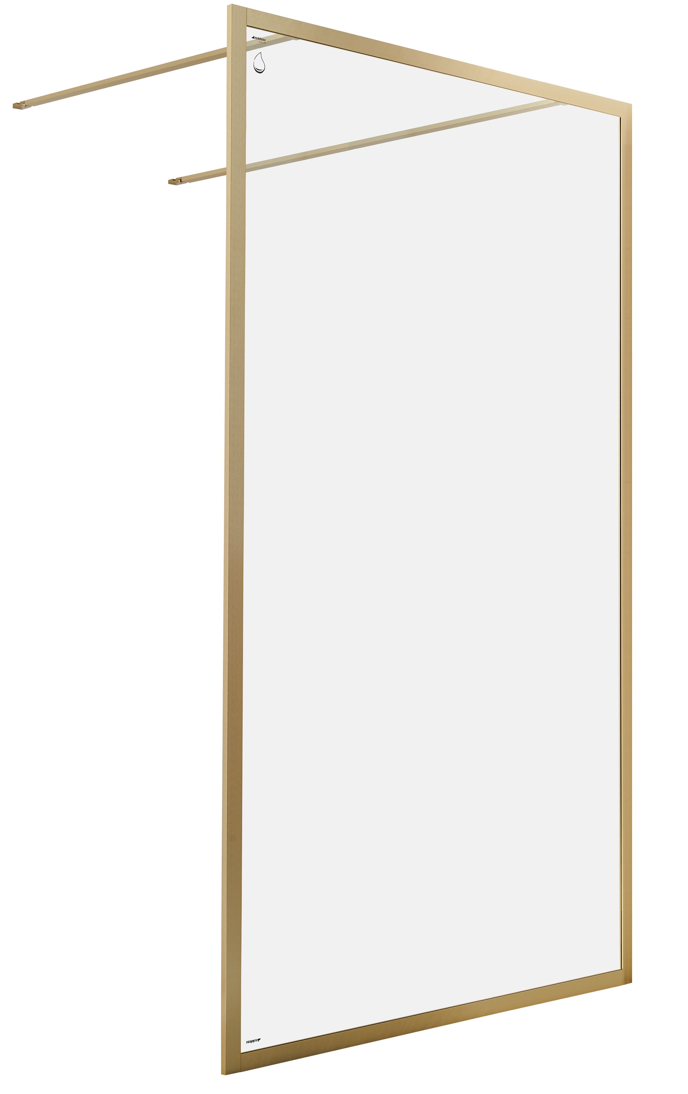 Kabina Walk-in Contour 118x200 transparentna profil złoty szczotkowany Sealskin