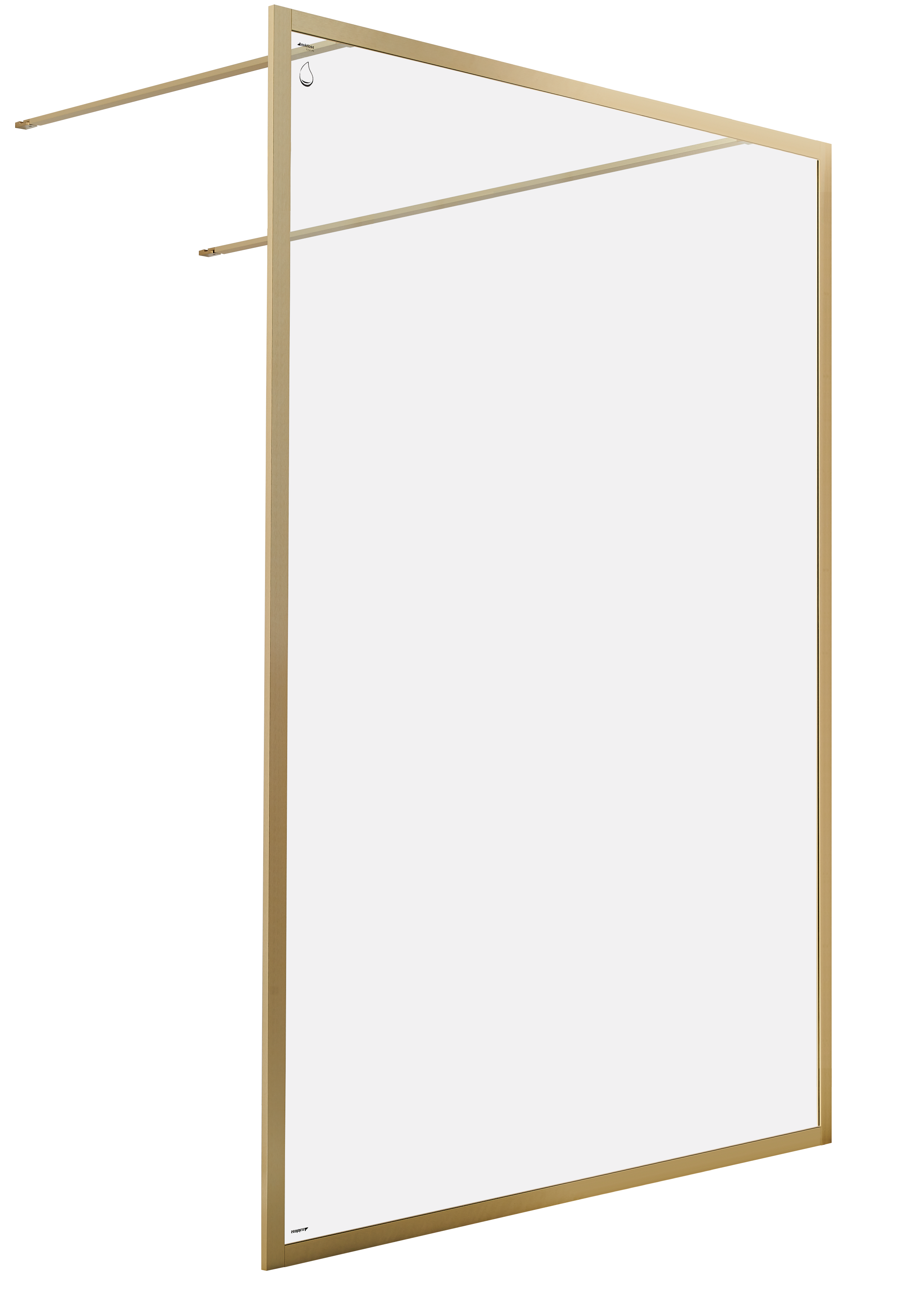 Kabina Walk-in Contour 138x200 transparentna profil złoty szczotkowany Sealskin