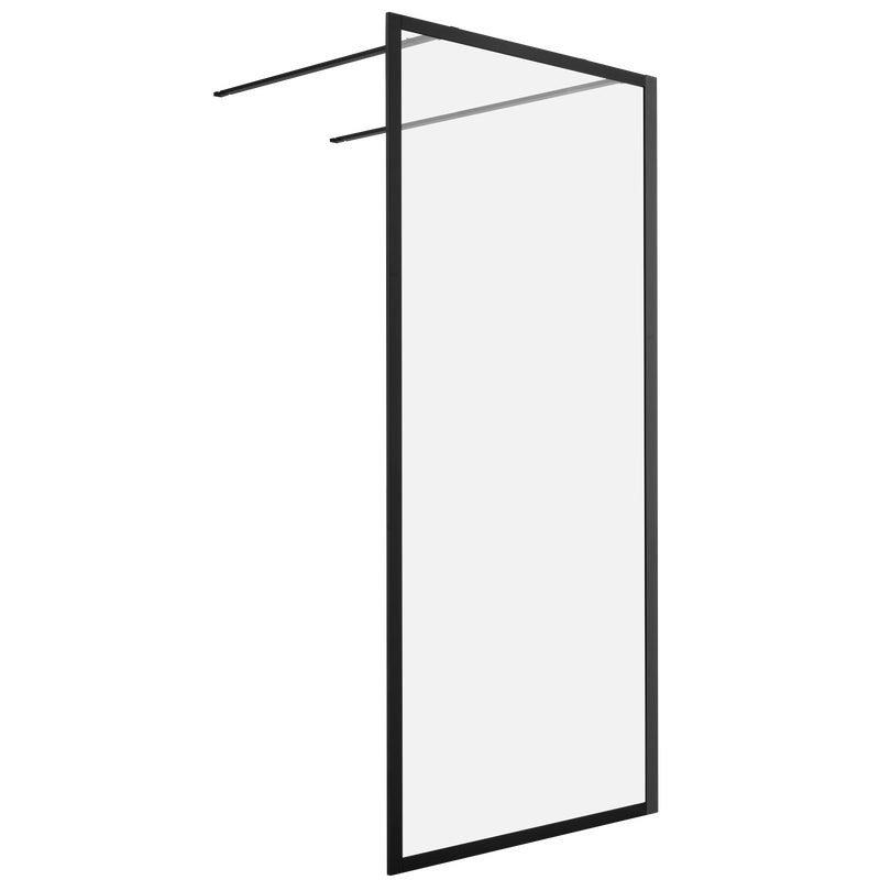Kabina Walk-in Contour 98x200 transparentna profil czarny Sealskin