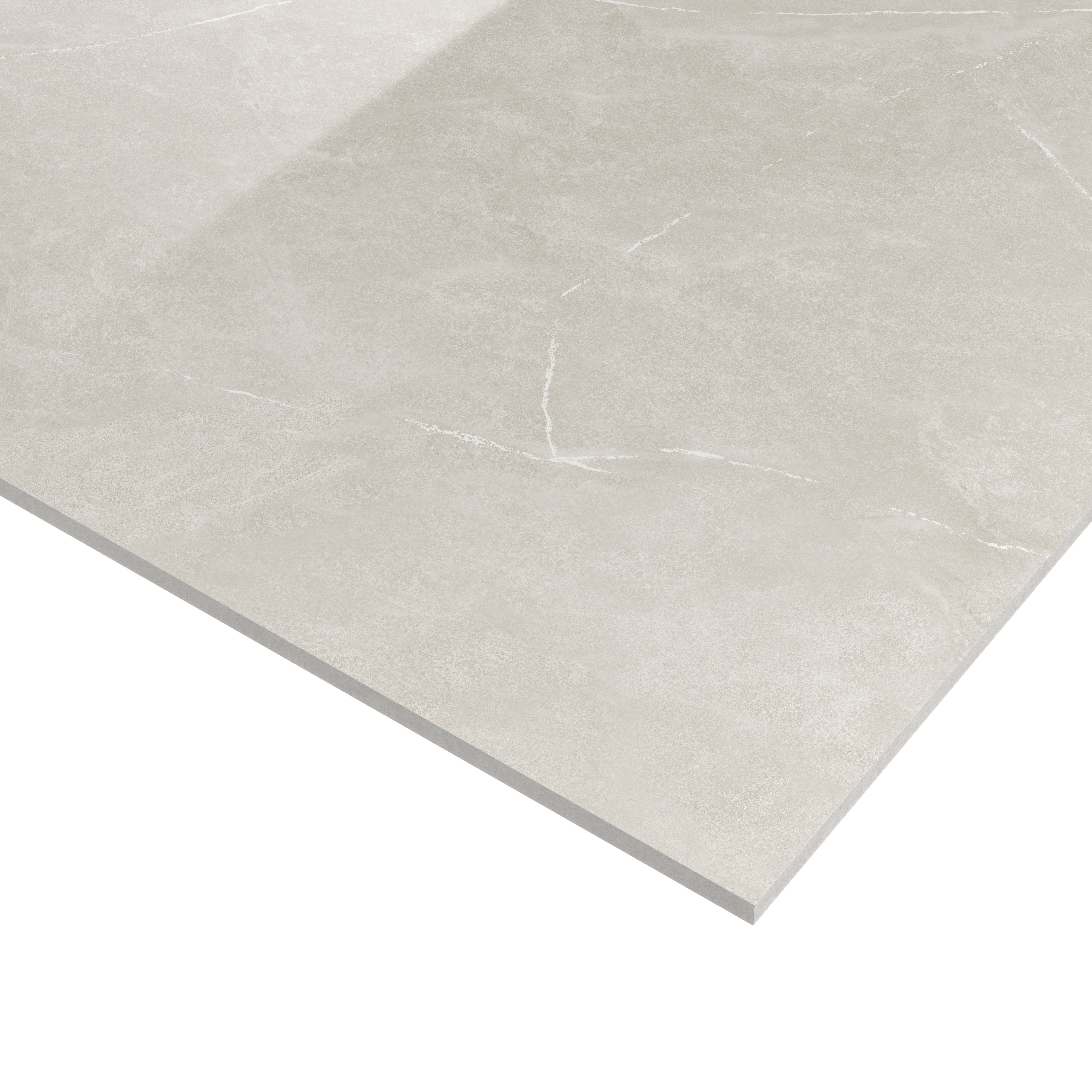 Carrelage sol / mur effet marbre gris clair Murano l.60 x L.60 cm - 2
