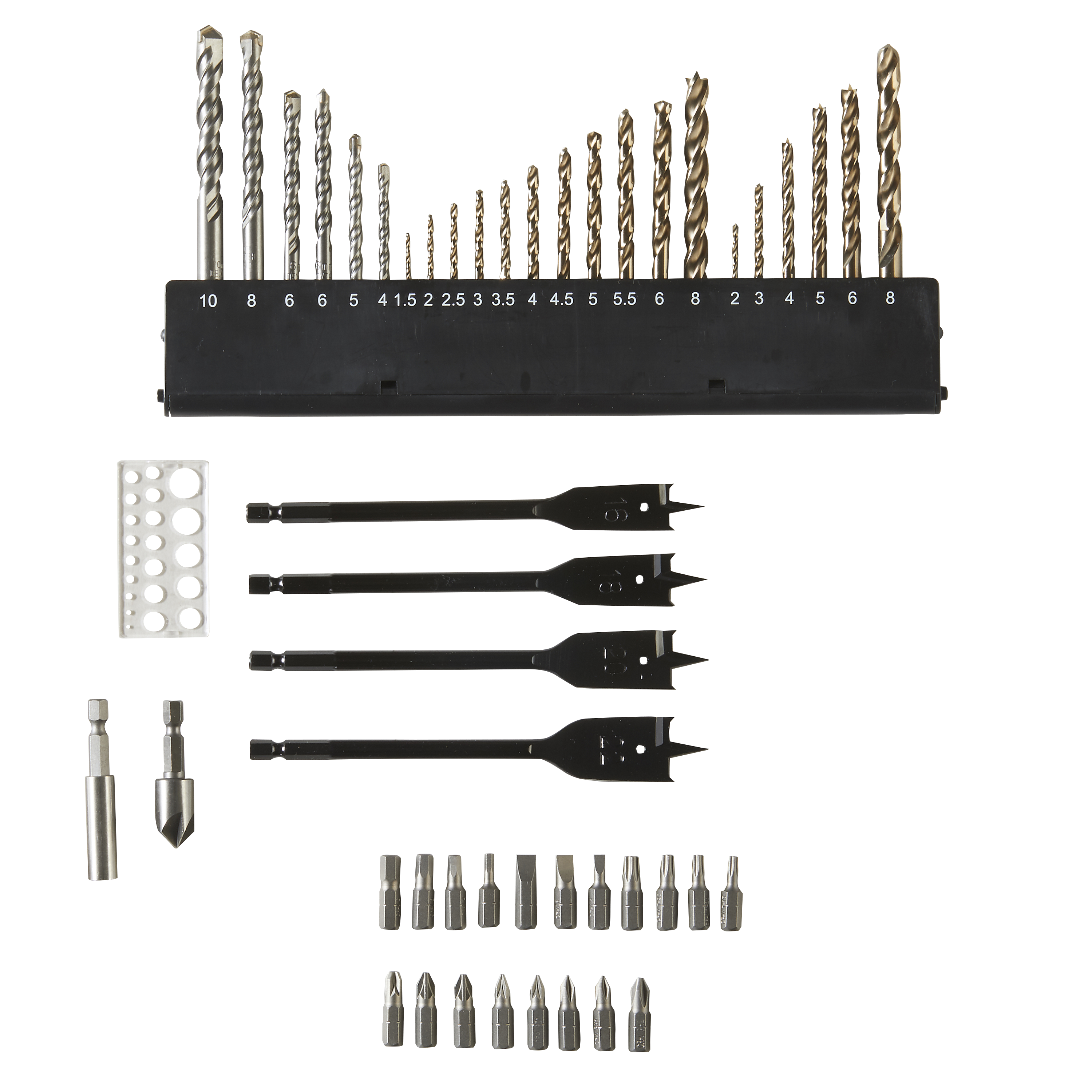 Assortiment de forets métal / bois / béton DEXTER PRO, 56 pièces - 7