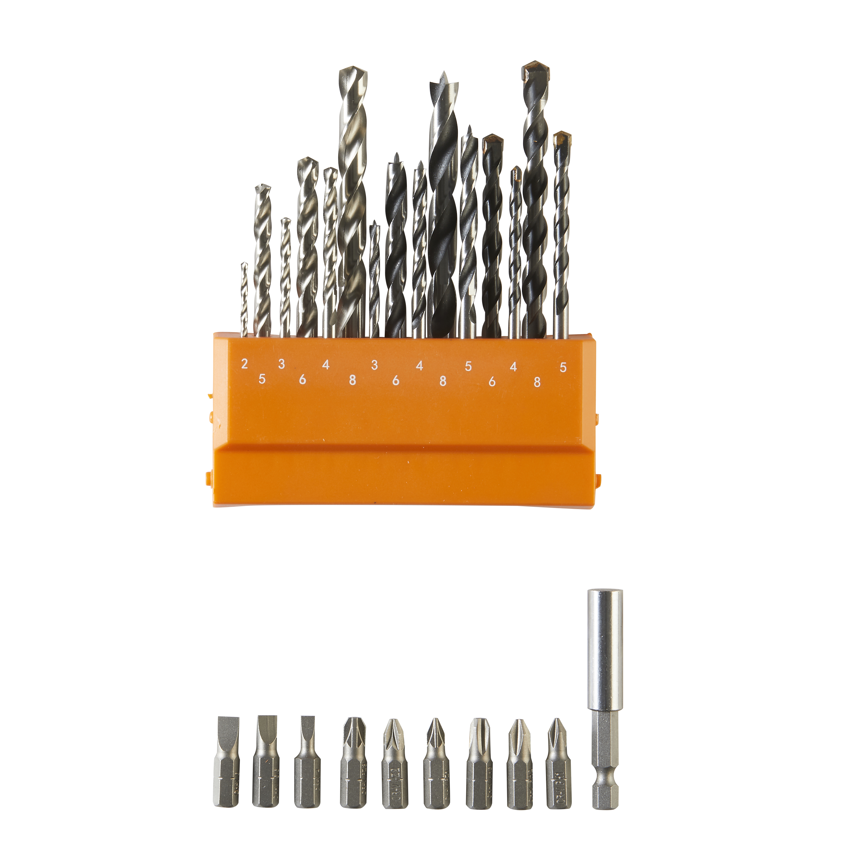 Ensemble de forets et d'embouts bois / acier / construction DEXTER, 25 pièces - 5