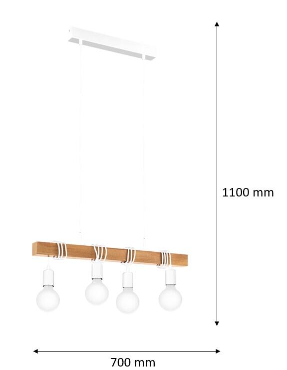 Suspension Townshend, acier, bronze, Diam.0 cm, E27 - 7