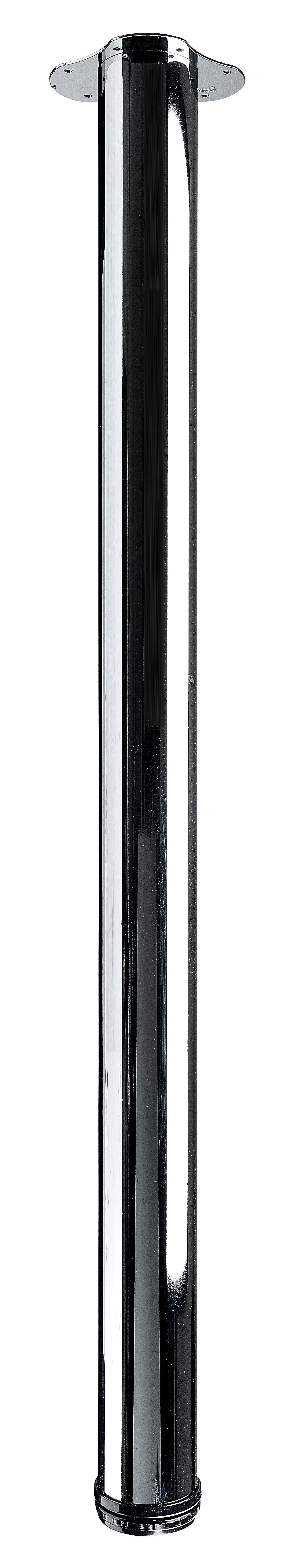 Pied de table Hettich, chromé, diamètre 7.5cm x hauteur réglable de 110 à 113 cm - 2