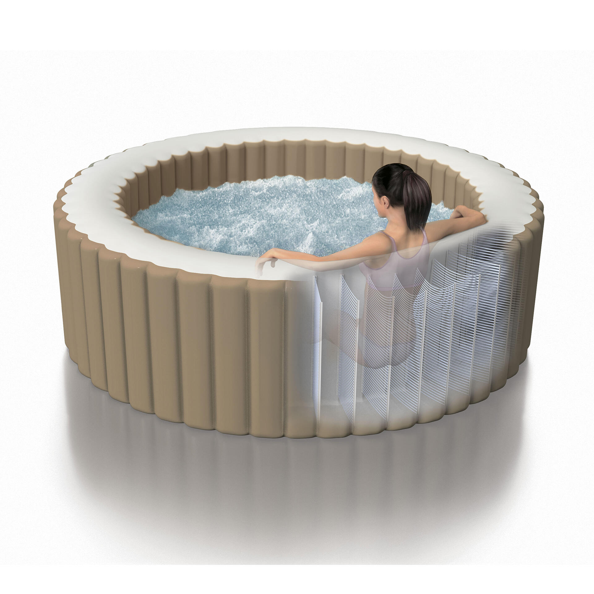 Pure spa gonflable INTEX Sahara rond 4 places - 2