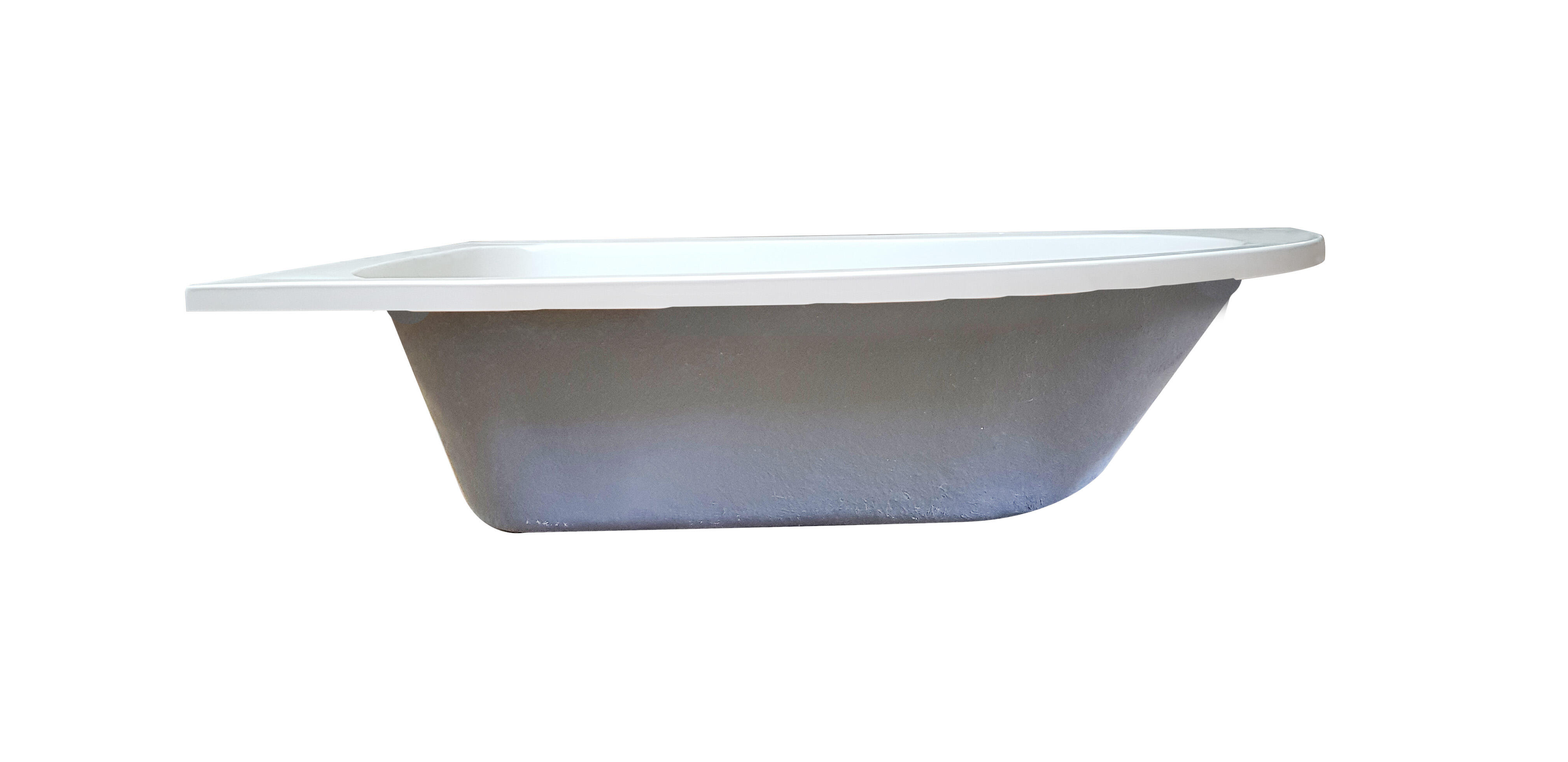 Baignoire asymétrique gauche L.160x l.90 cm blanc Nerea - 6