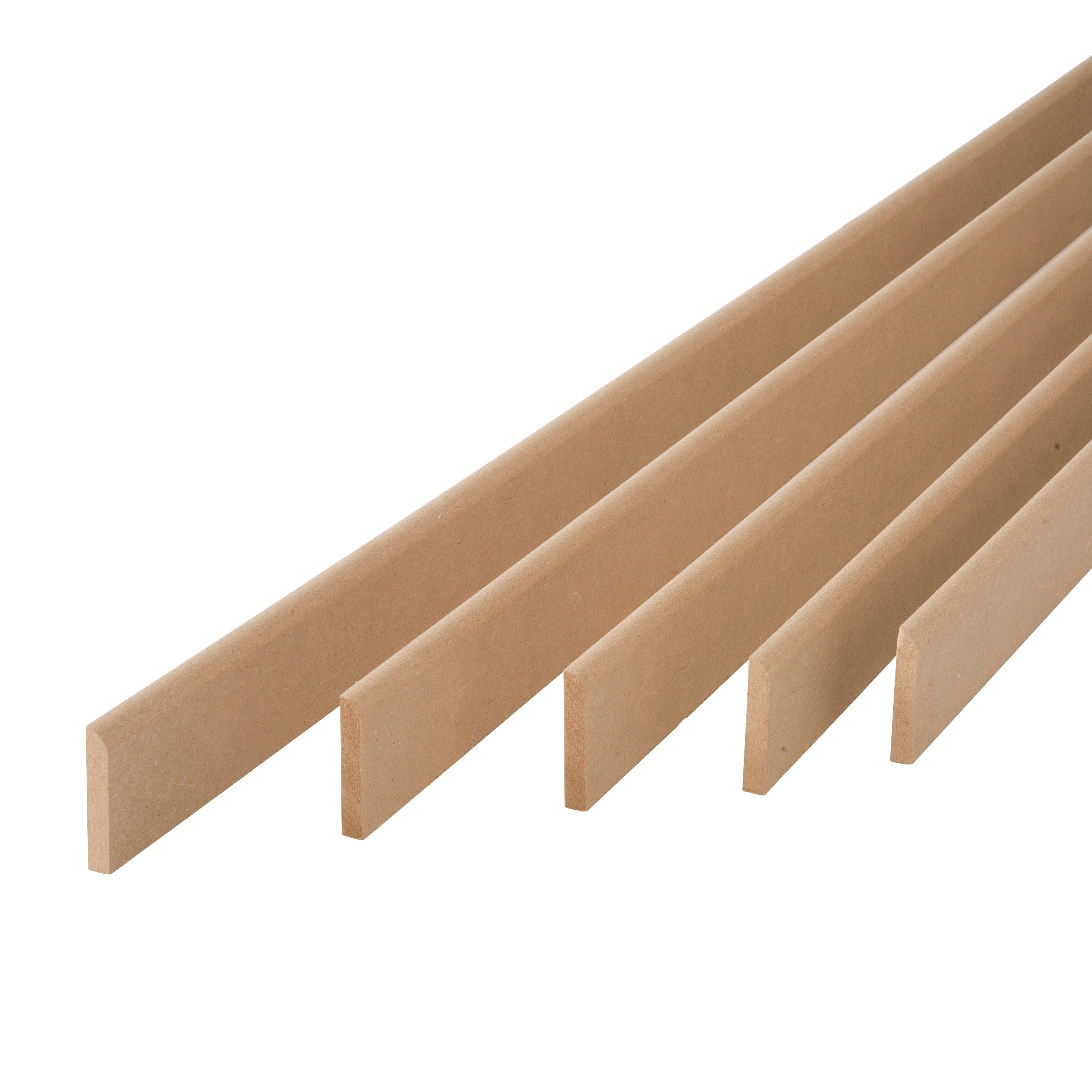 Lot de 5 plinthes médium (MDF) réversibles, 9 x 57 mm, L.2 m - 2