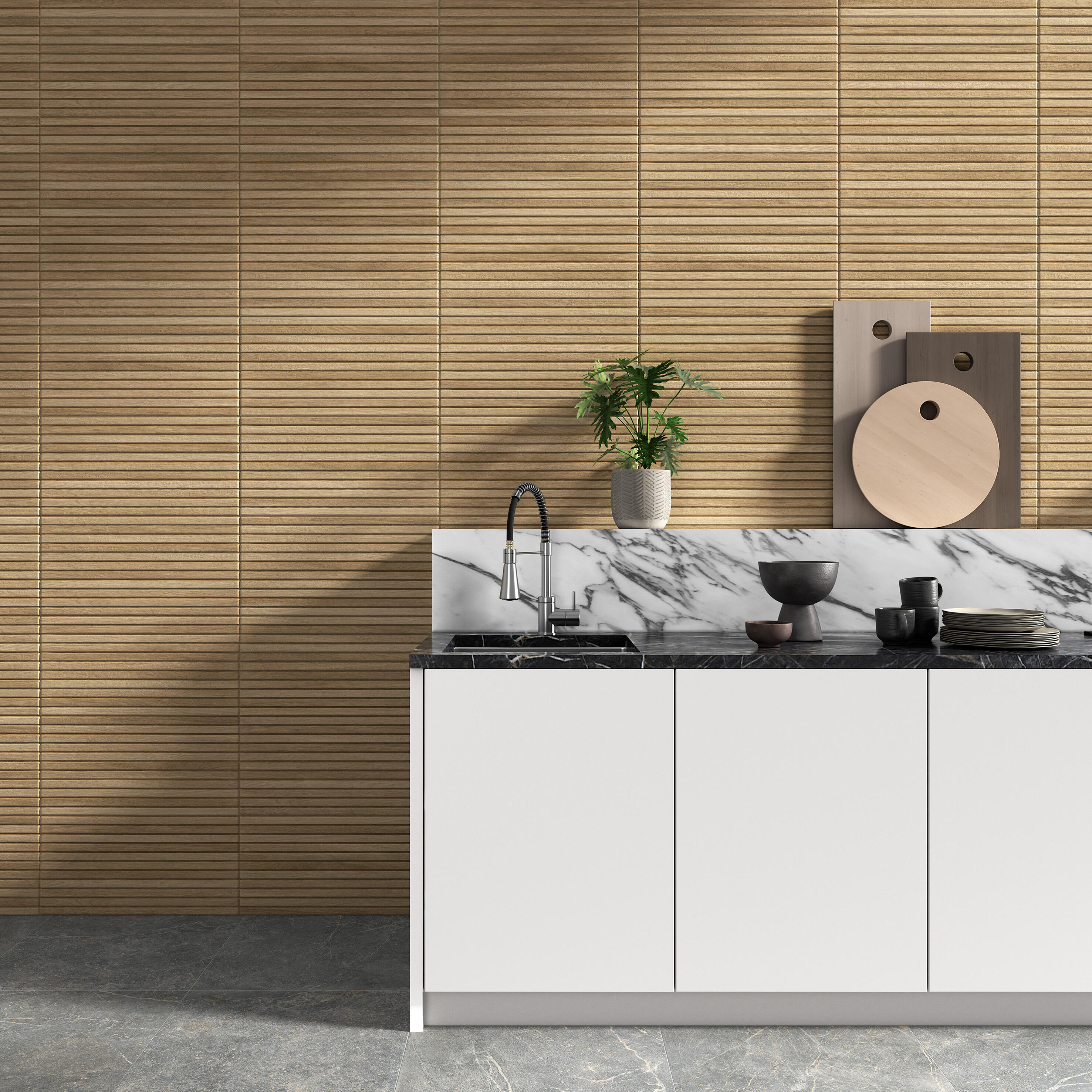 Carrelage mur intérieur effet bois naturel clair Octobre l.31 x L.61 cm x Ep.8.5 - 4