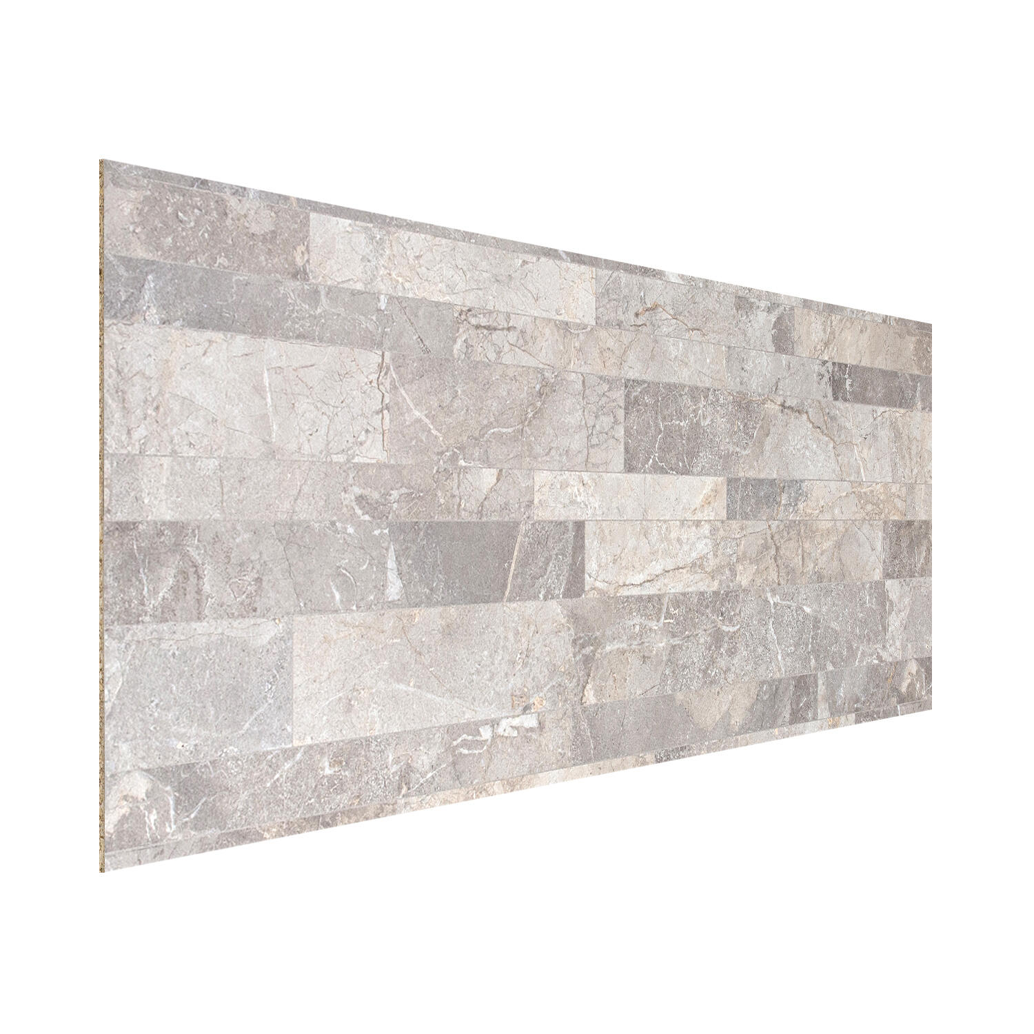 Crédence stratifié réversible Wall marbre/Arabesque brun H.64cm - 2
