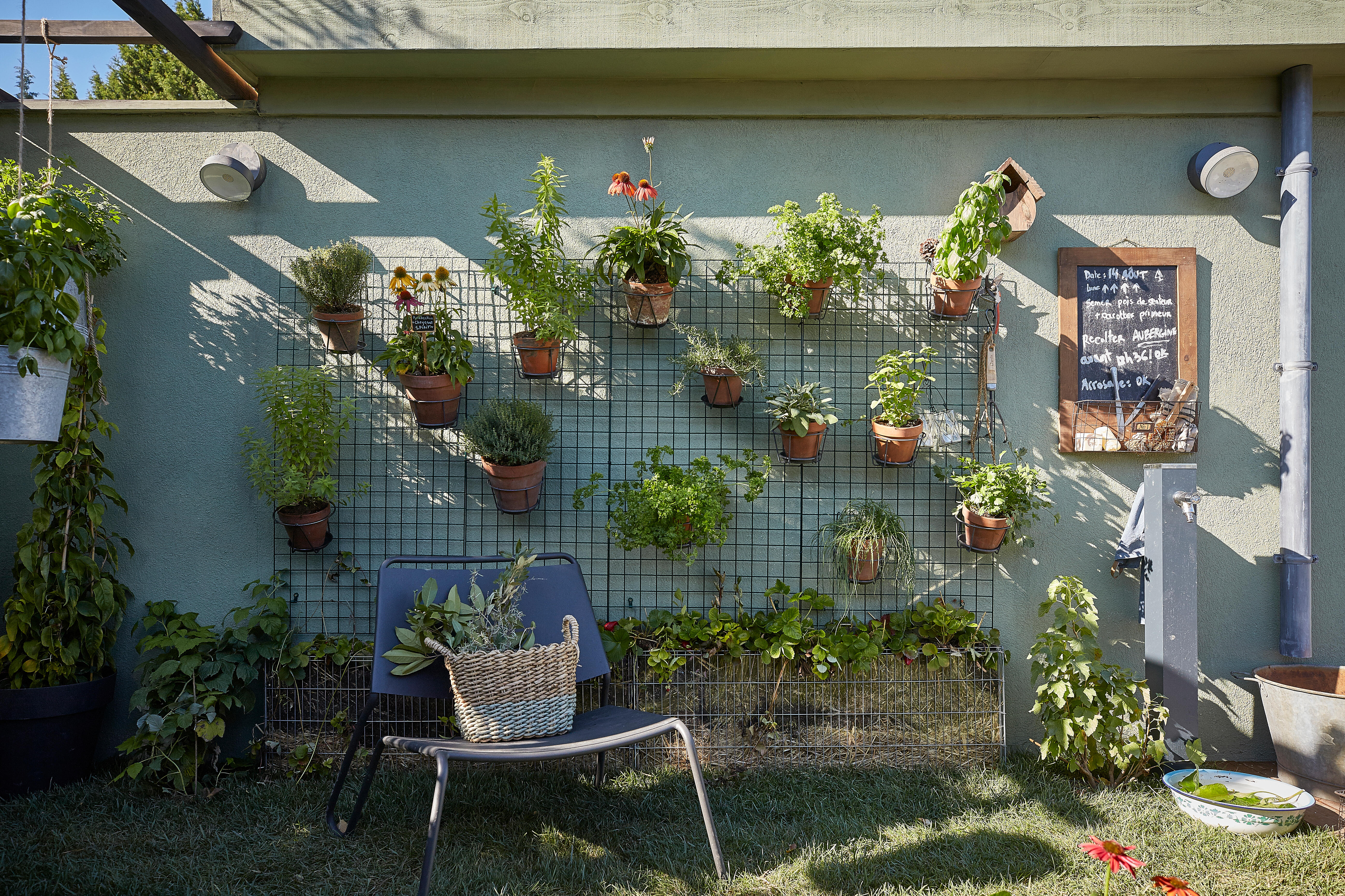 Panneau treillis métal vert, maille 50mm, H.120cm x l.60cm, Ideal Garden - 2