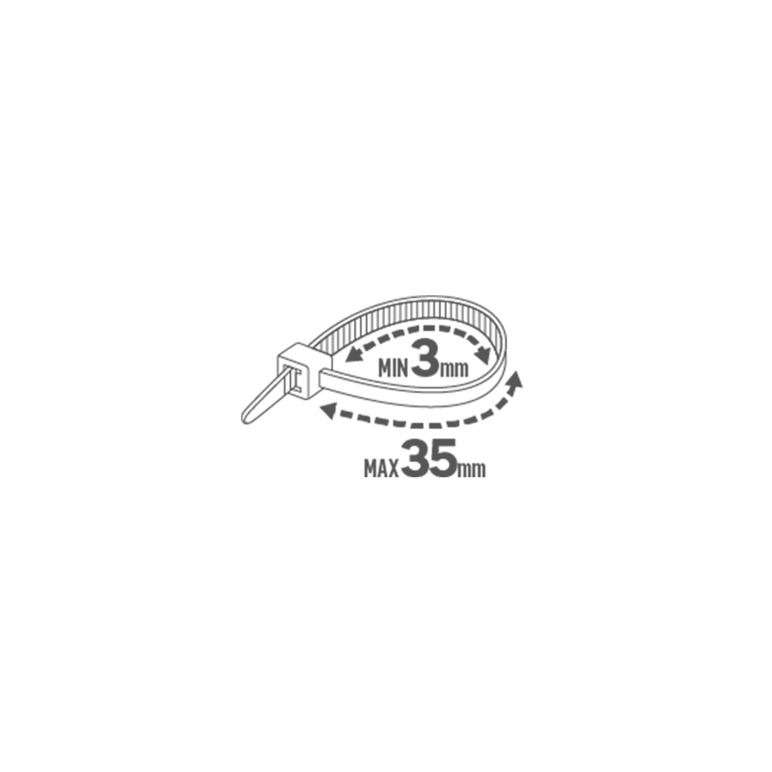 100 abraçadeiras LEXMAN 3.5MM X 150MM BRANCAS - 4