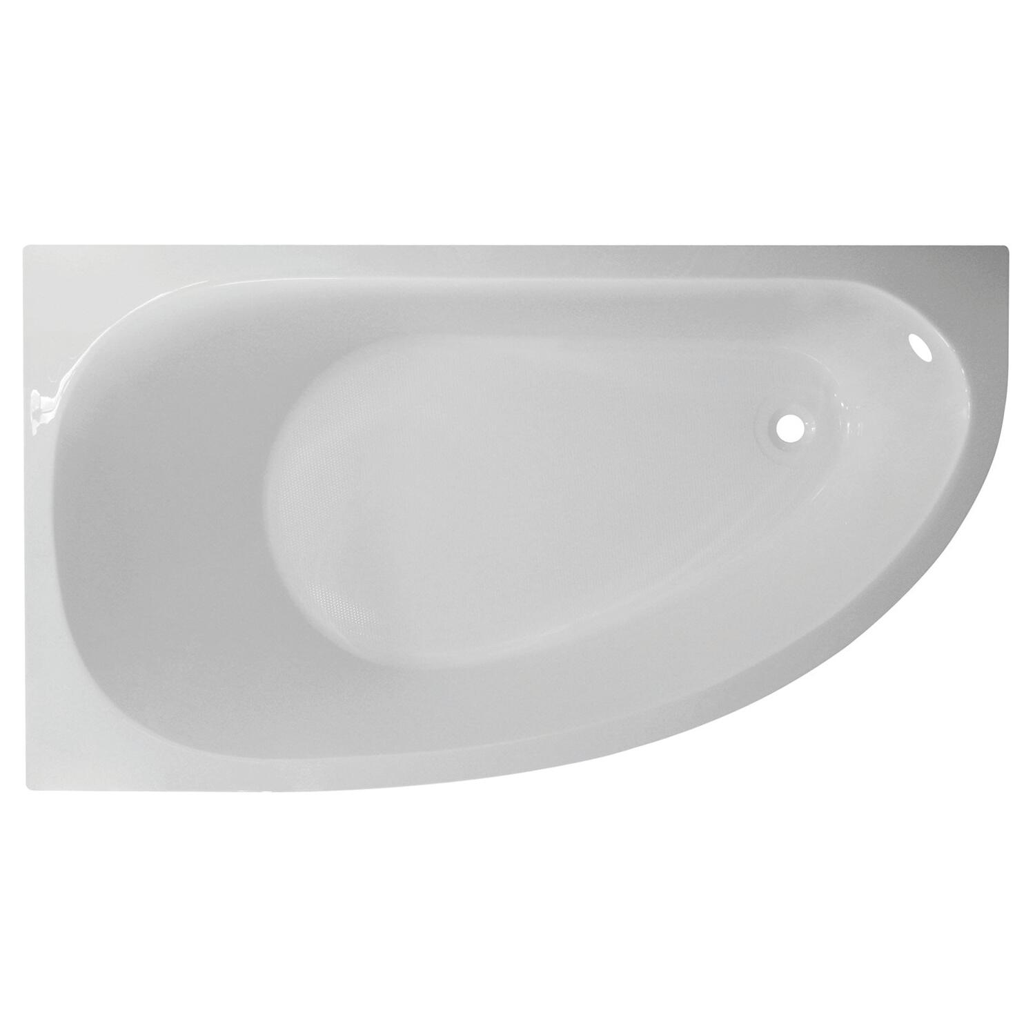 Baignoire asymétrique gauche L.160x l.90 cm blanc Nerea - 5