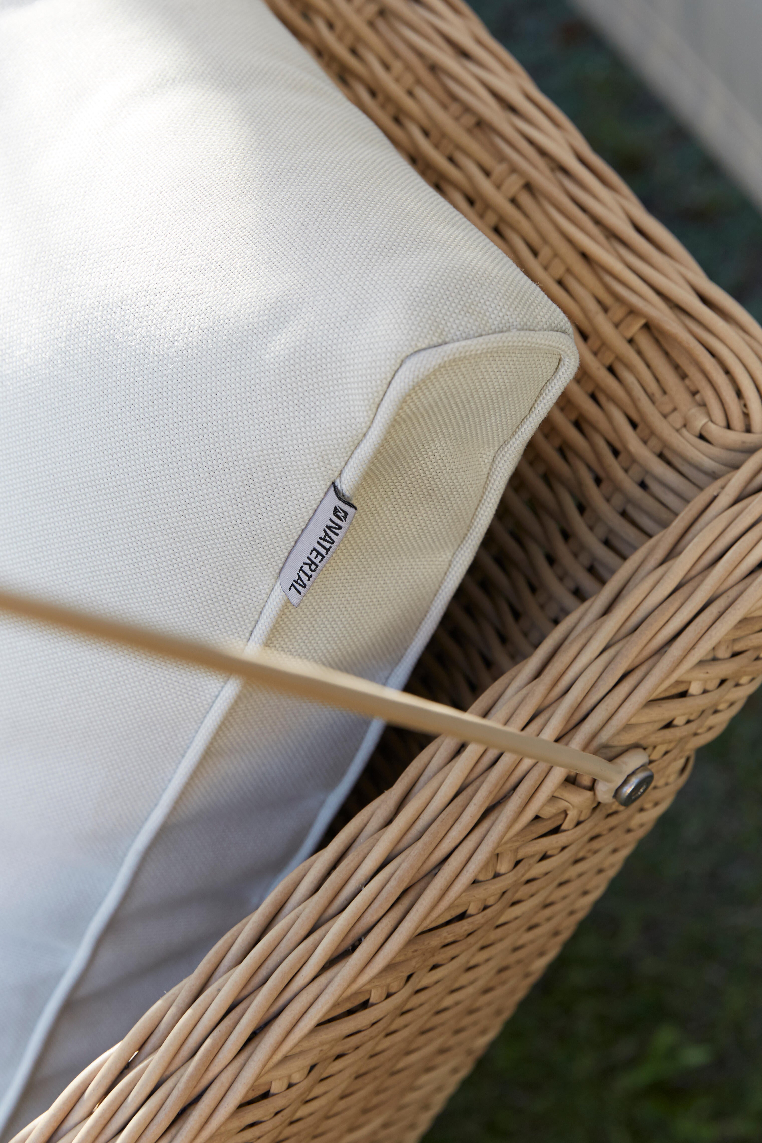 Balancelle 3 places en acier beige NATERIAL Medena l.216 x P.165 x H.180 cm - 6