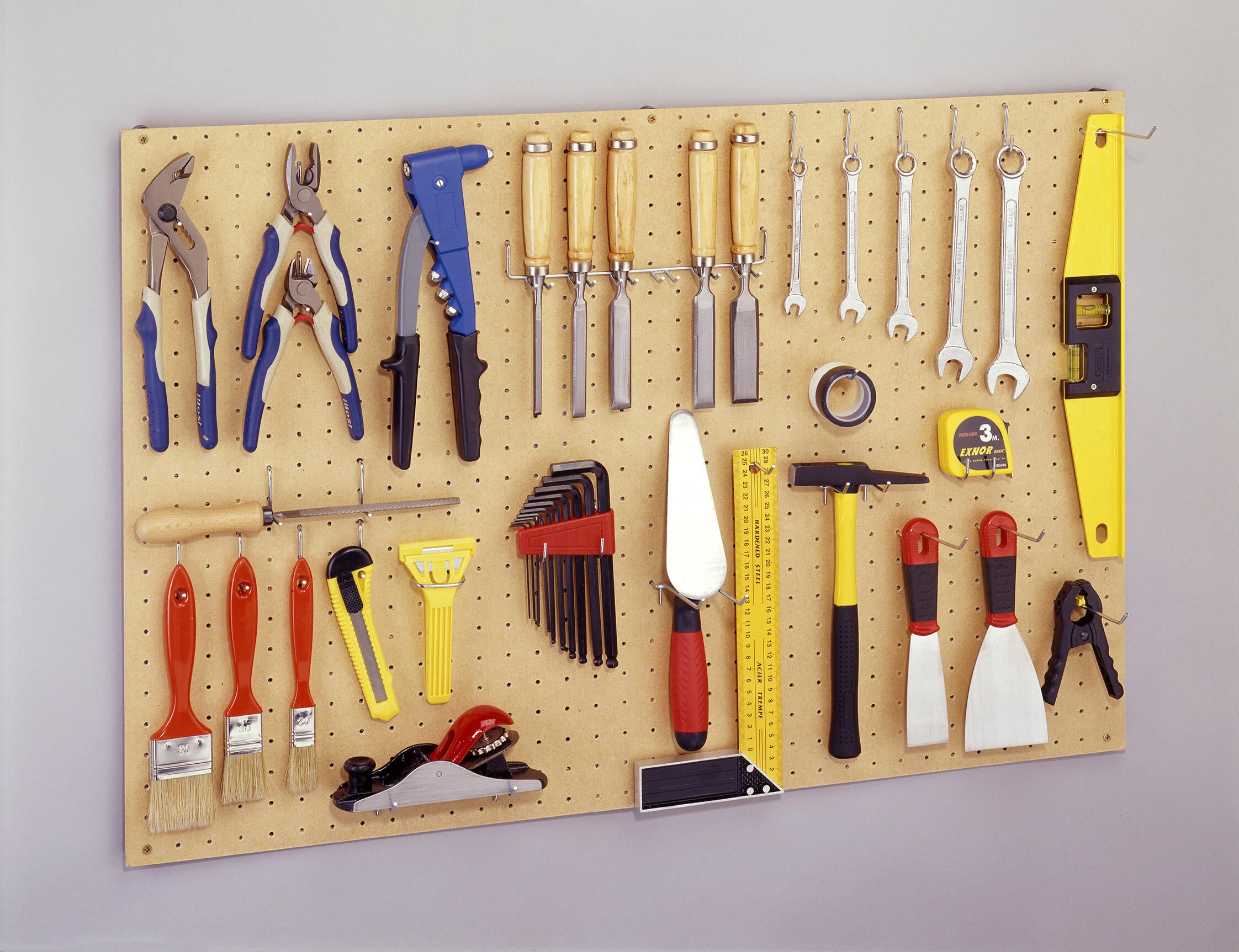 Panel portaherramientas de Madera 600x900 mm + 40 ganchos - 2