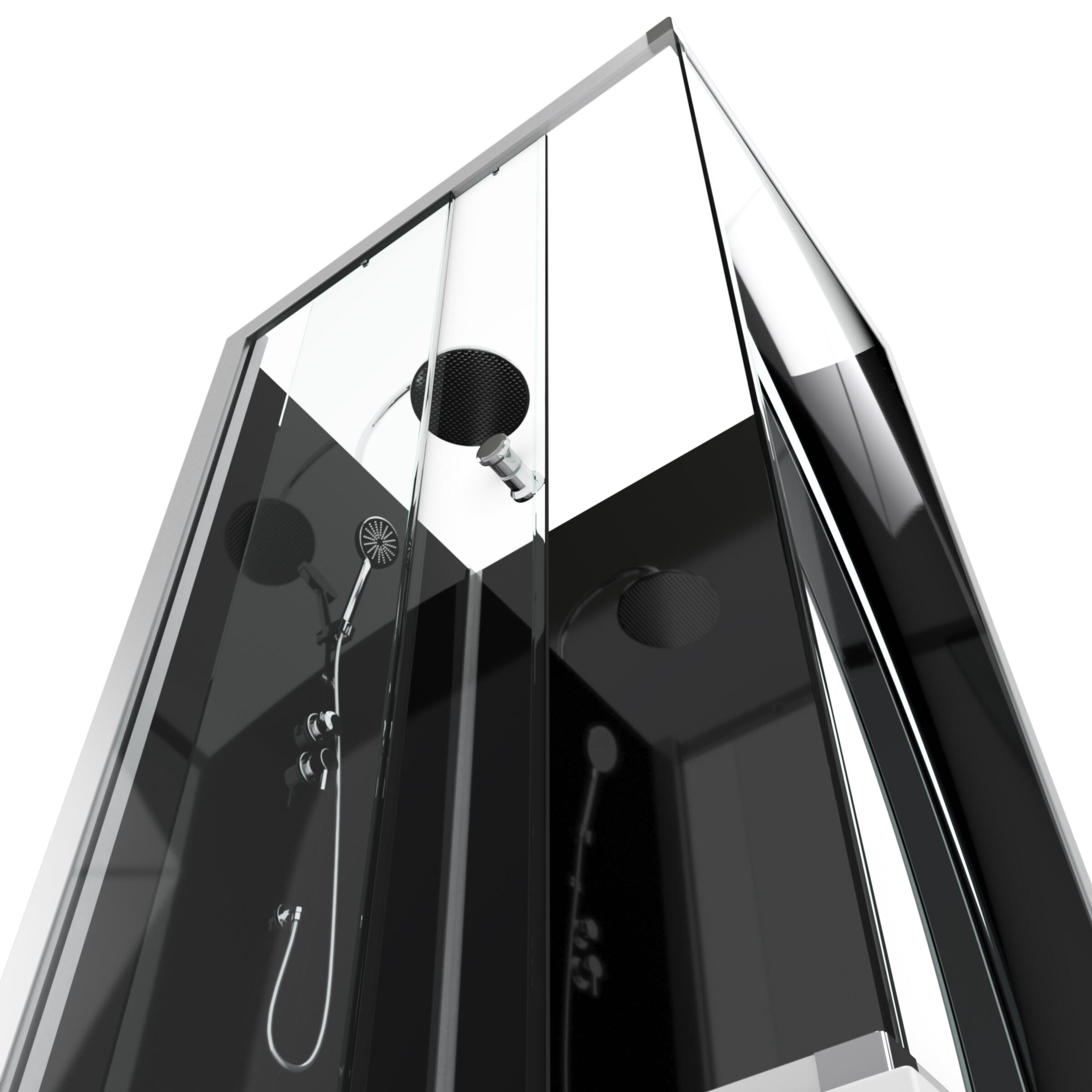 Cabine de douche rectangulaire L.110 x l.80 cm, Eclipse - 6