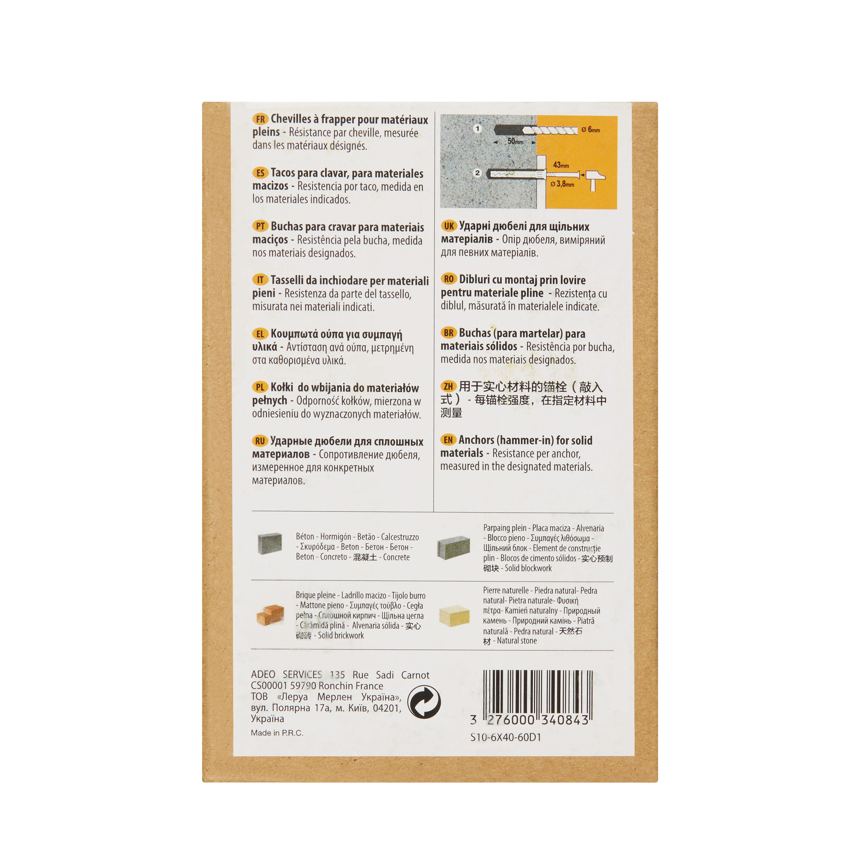 60 buchas nylon STANDERS 6X40MM COM PARAFUSO - 9