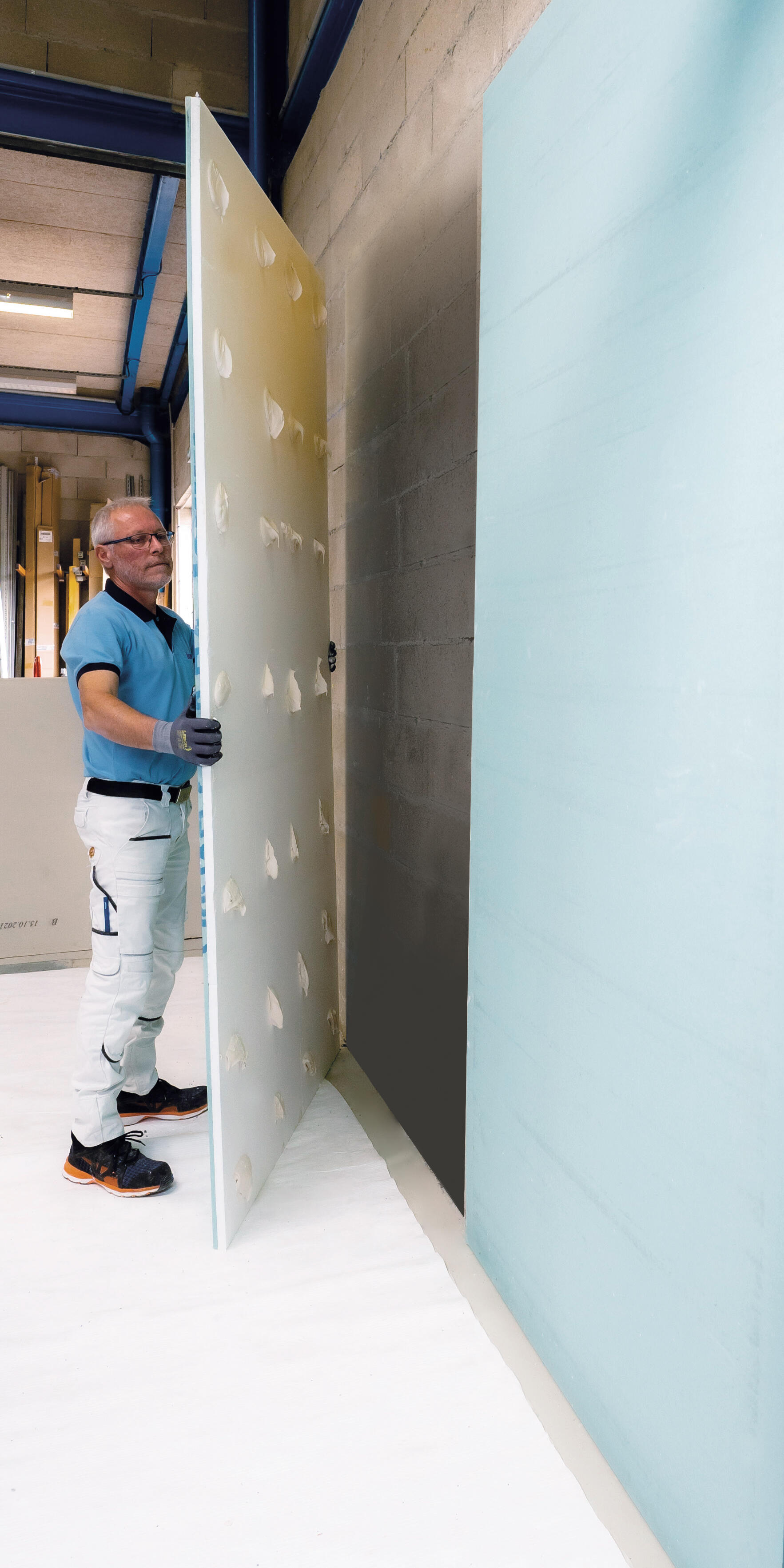 Doublage polystyrène expansé KNAUF Th38 hydro, L.2.5 x l.1.2 m Ep73mm - 2