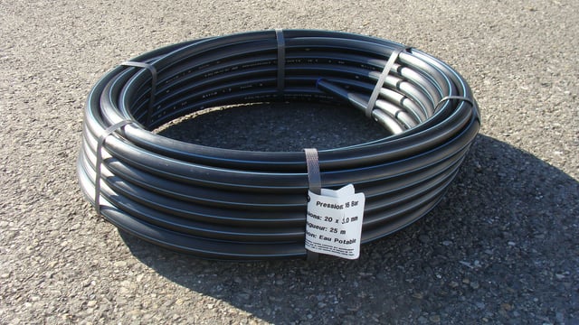 Tube d'alimentation polyéthylène, Diam.14 x 20 mm, en couronne de 25 m