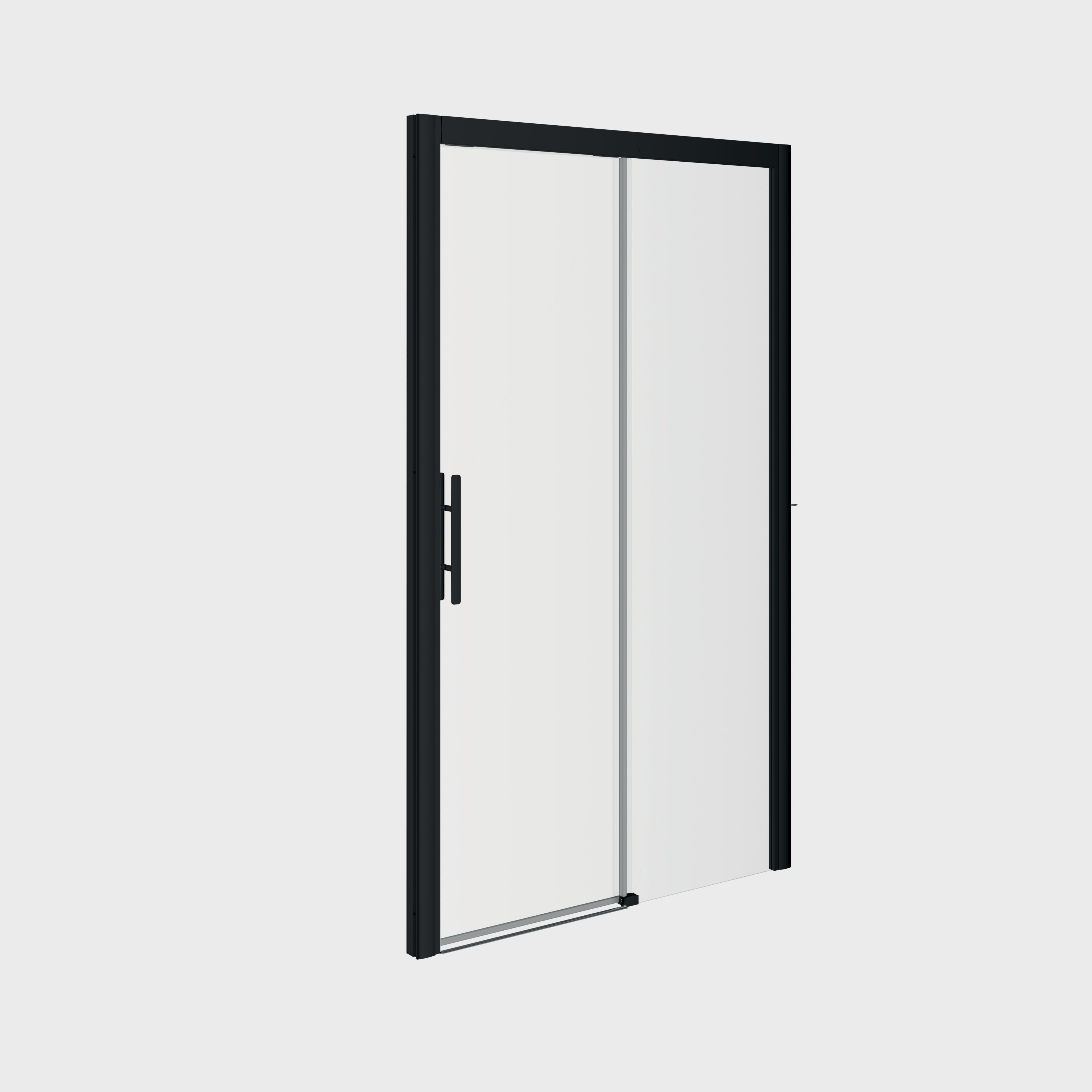 Paroi de douche coulissante verre transparent 150 cm, Adena - 3
