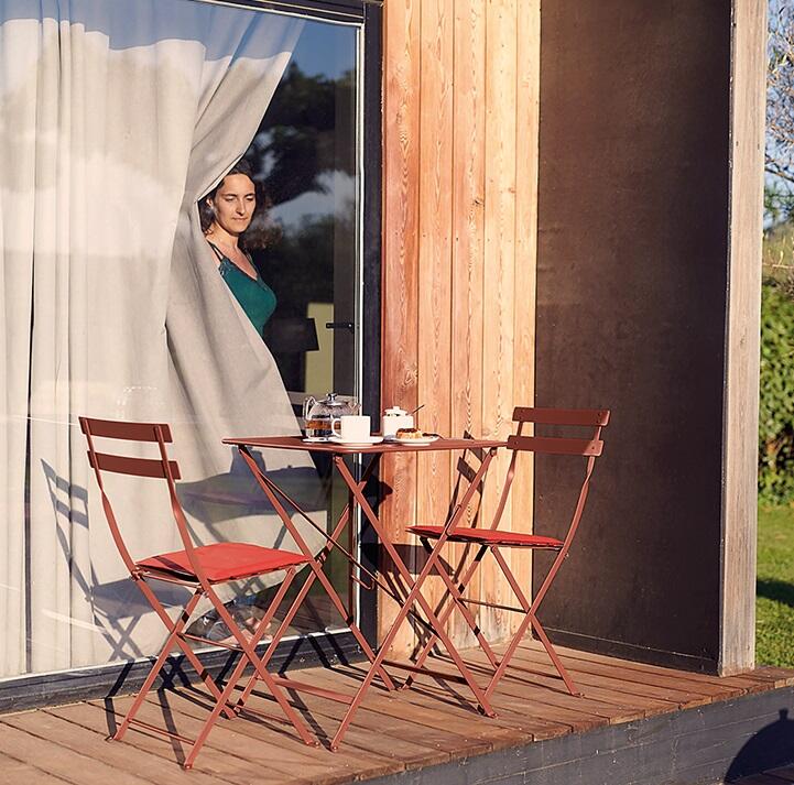 Chaise de jardin FERMOB Bistro en acier rouge - 4