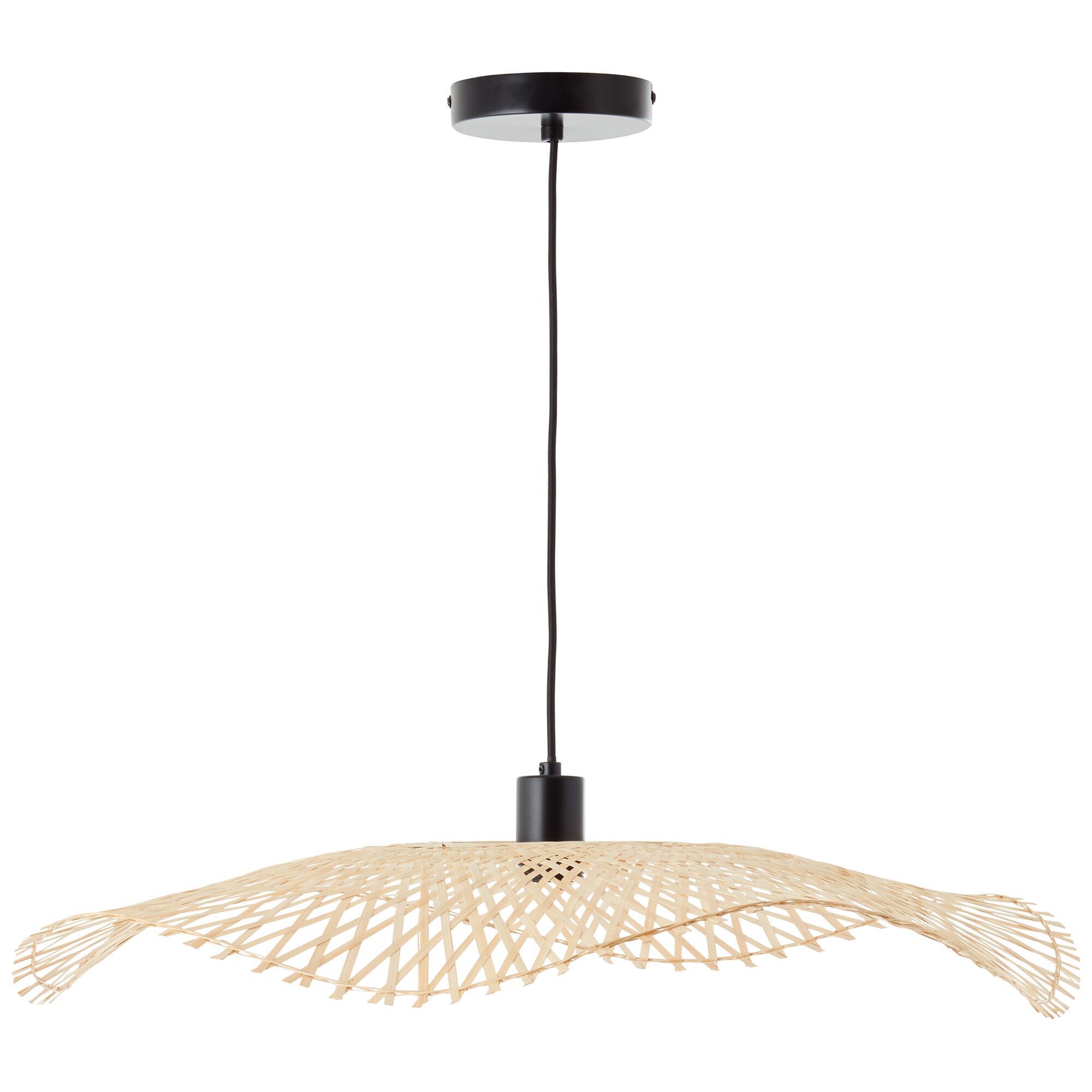 Candeeiro de teto suspenso E27 d 70 cm 1 luz bambo natural Inspire Pizzi - 39