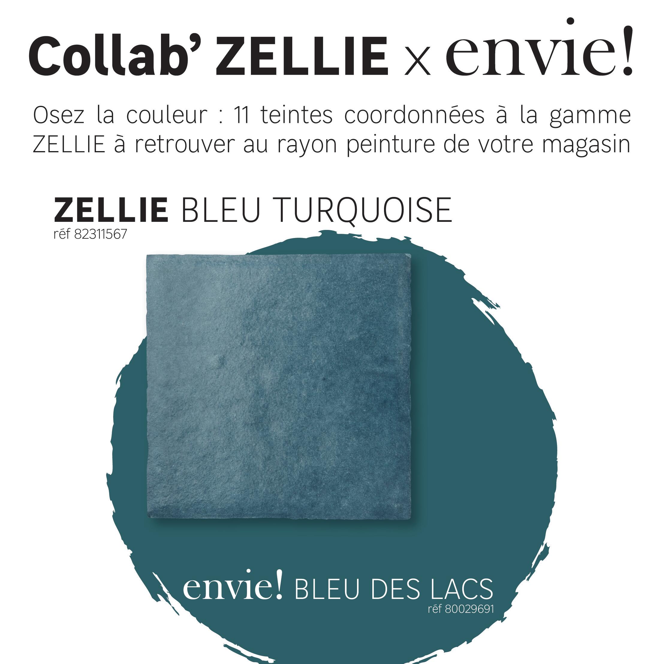 Piastrella da rivestimento interno in gres naturale 10 x 10 cm smaltato blu-turchese lucido Zelli Sp. 10 mm 0.54 mq - 30